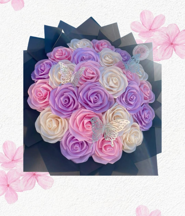 Ramo de 50 rosas eternas de jabon,