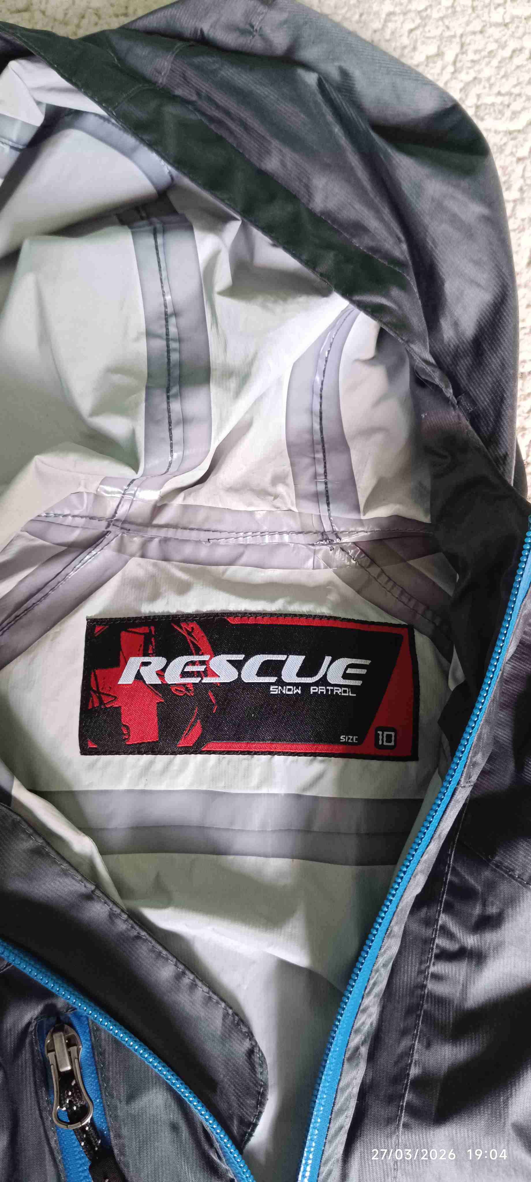Chaqueta azul impermeable Rescue talla 10 - miniatura 3