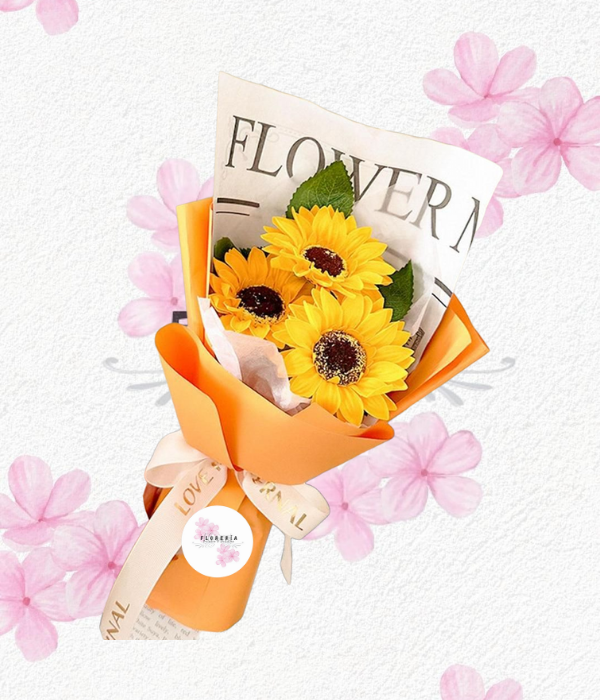 Ramo de girasoles artificiales