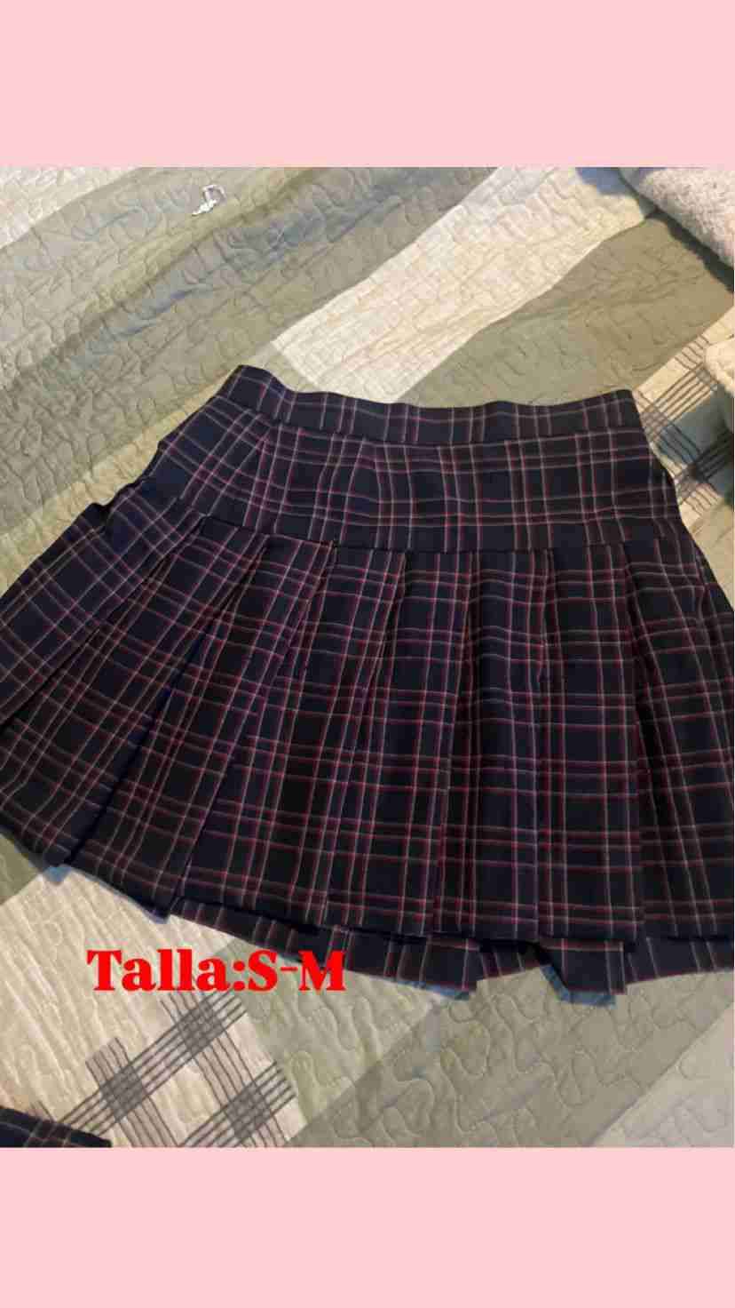 Falda a cuadros azul( talla 8 ) colegio - miniatura 4