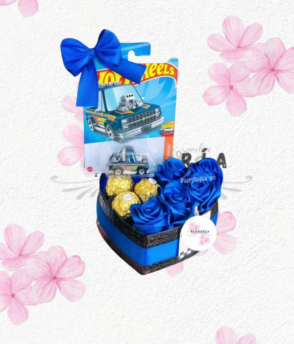 Set Hot Wheels con chocolates