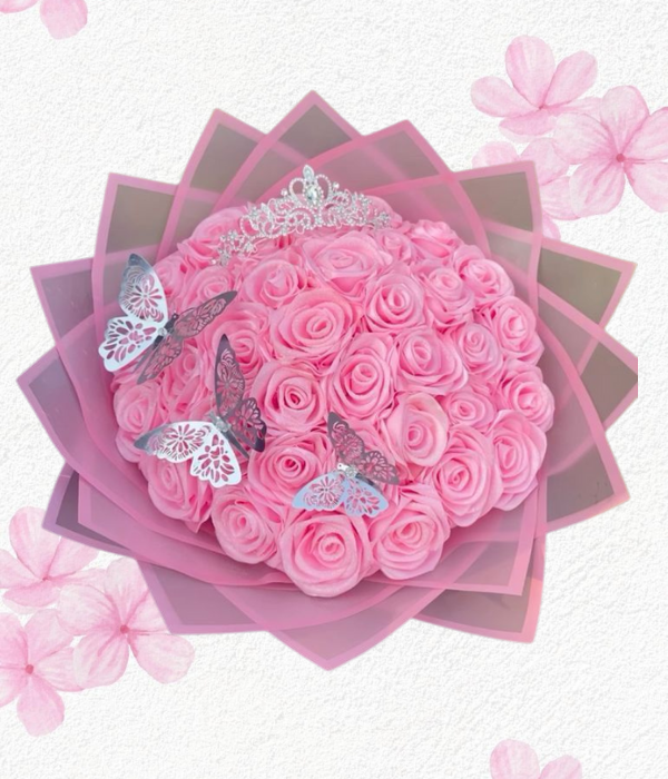 Hermoso ramo en rosas de jabon eternas 30 rositas