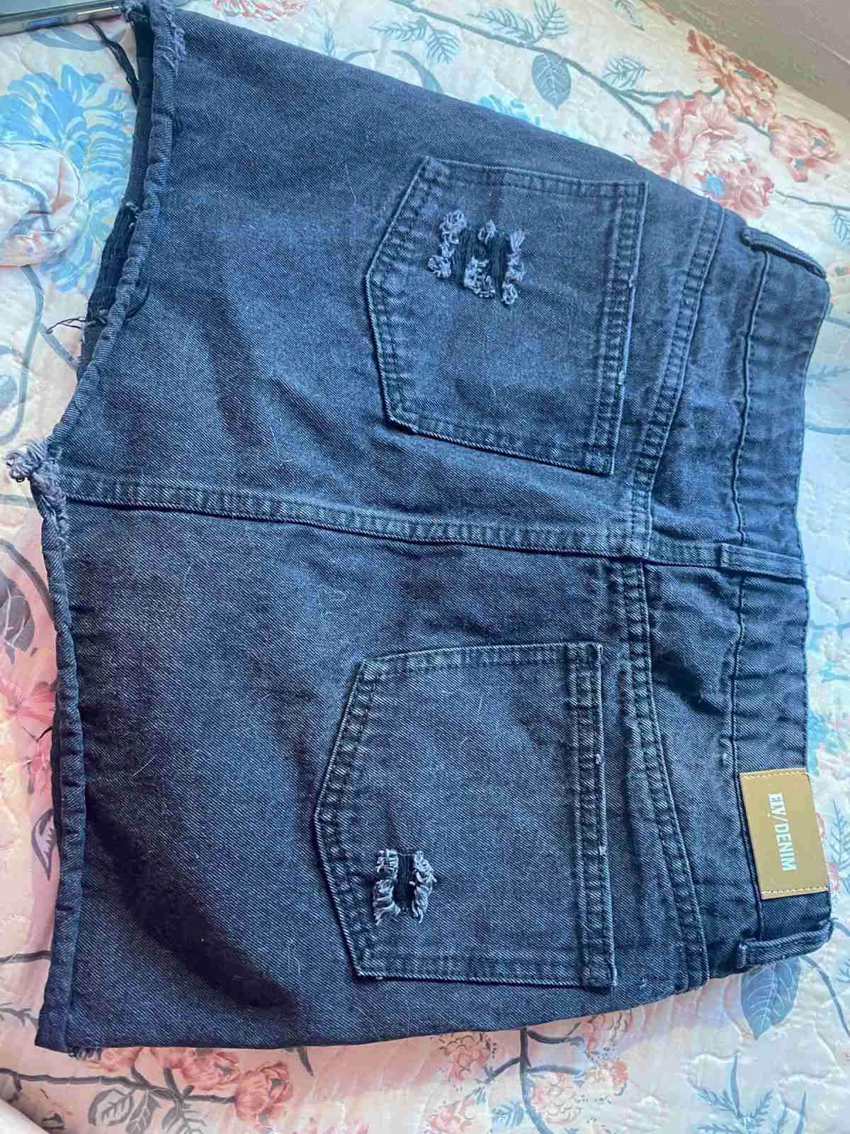 Falda mini denim oscura