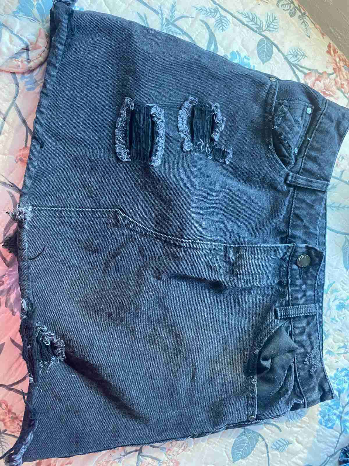 Falda mini denim oscura - 2