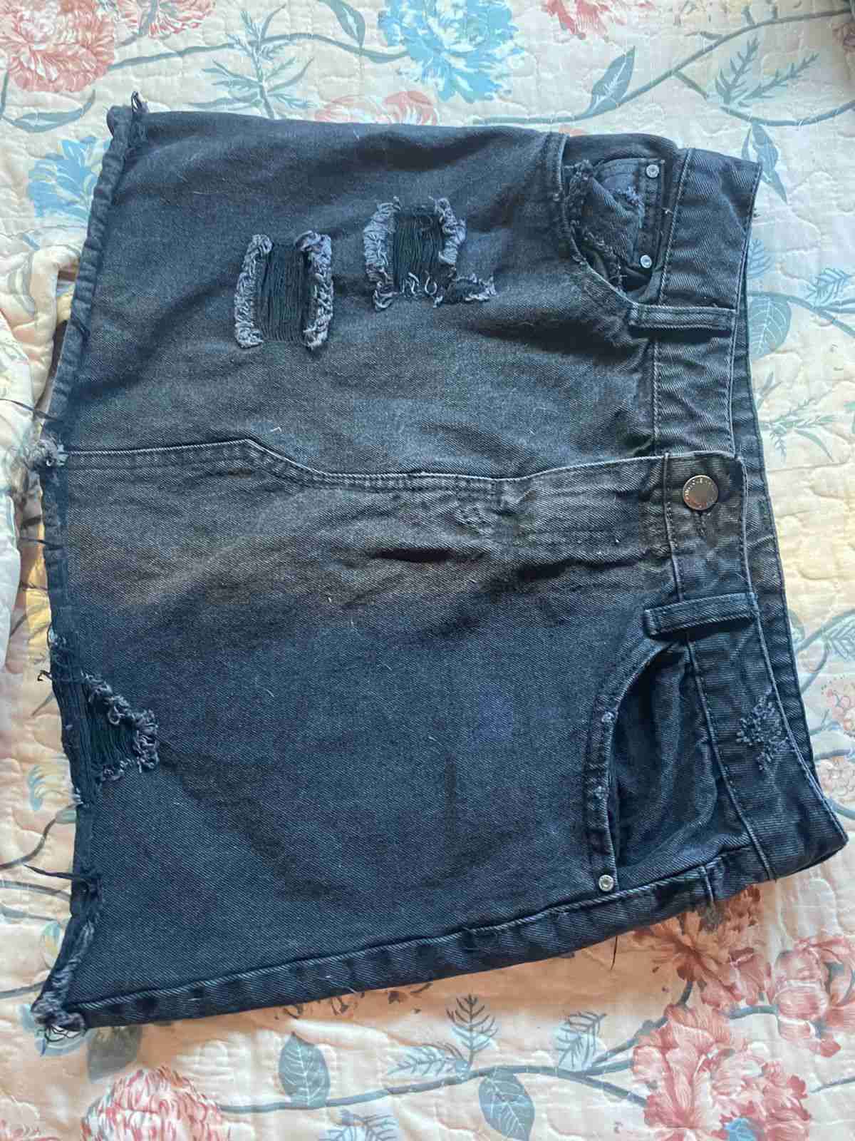 Falda mini denim oscura - 3