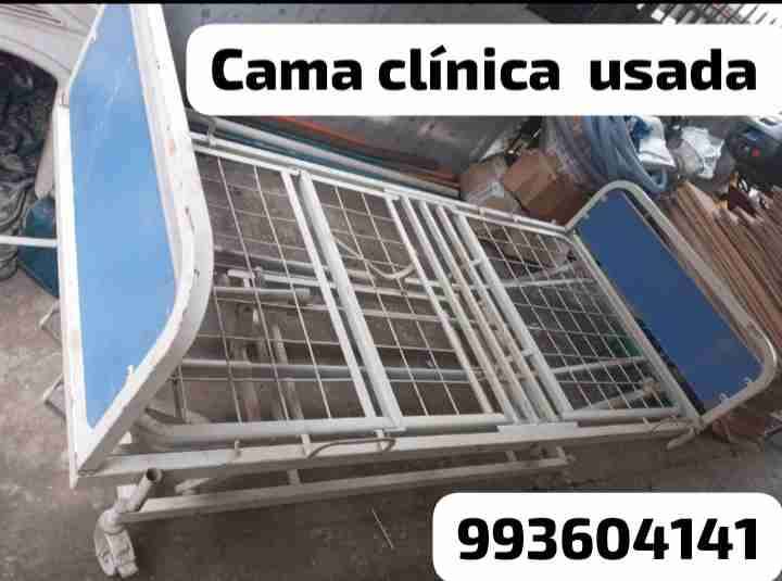 Cama clínica usada azul
