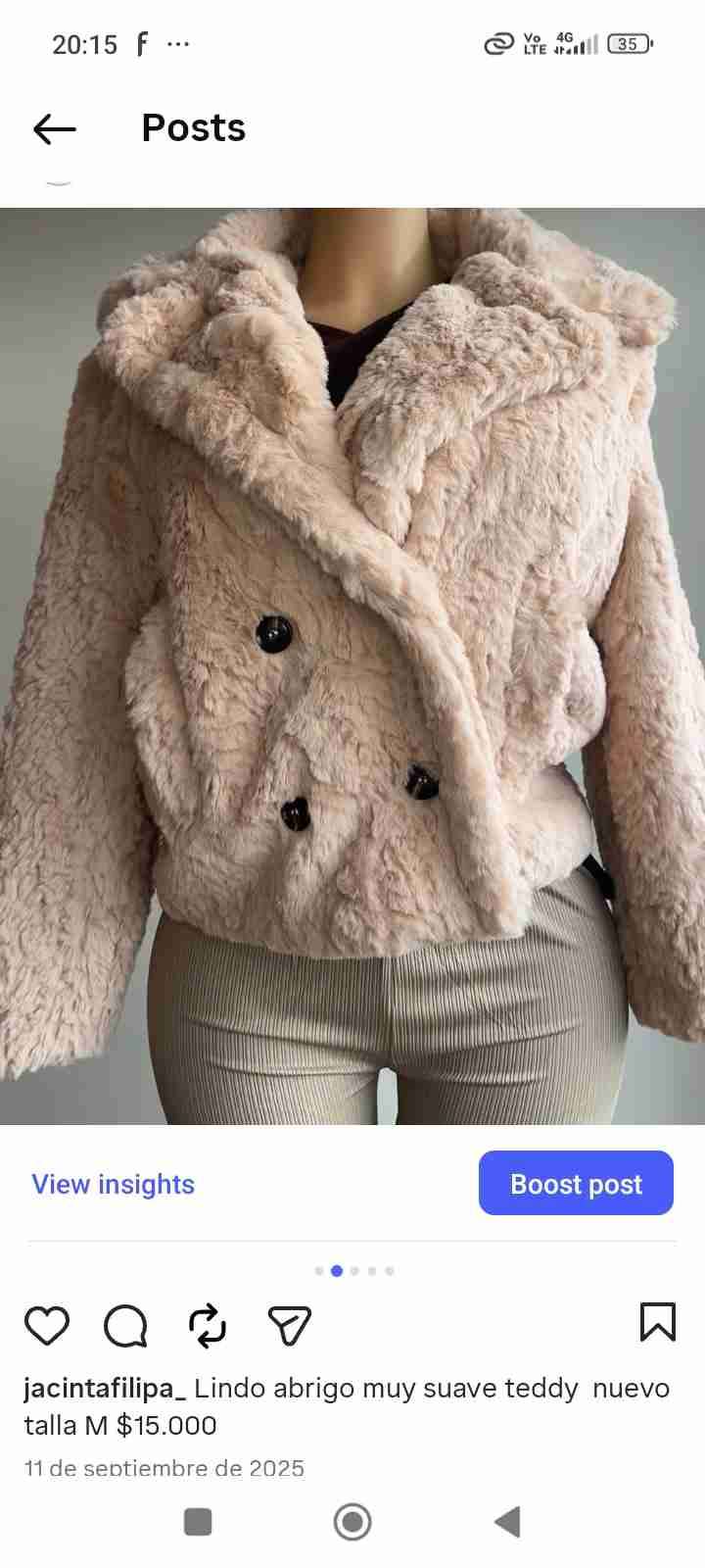 Abrigo teddy suave beige