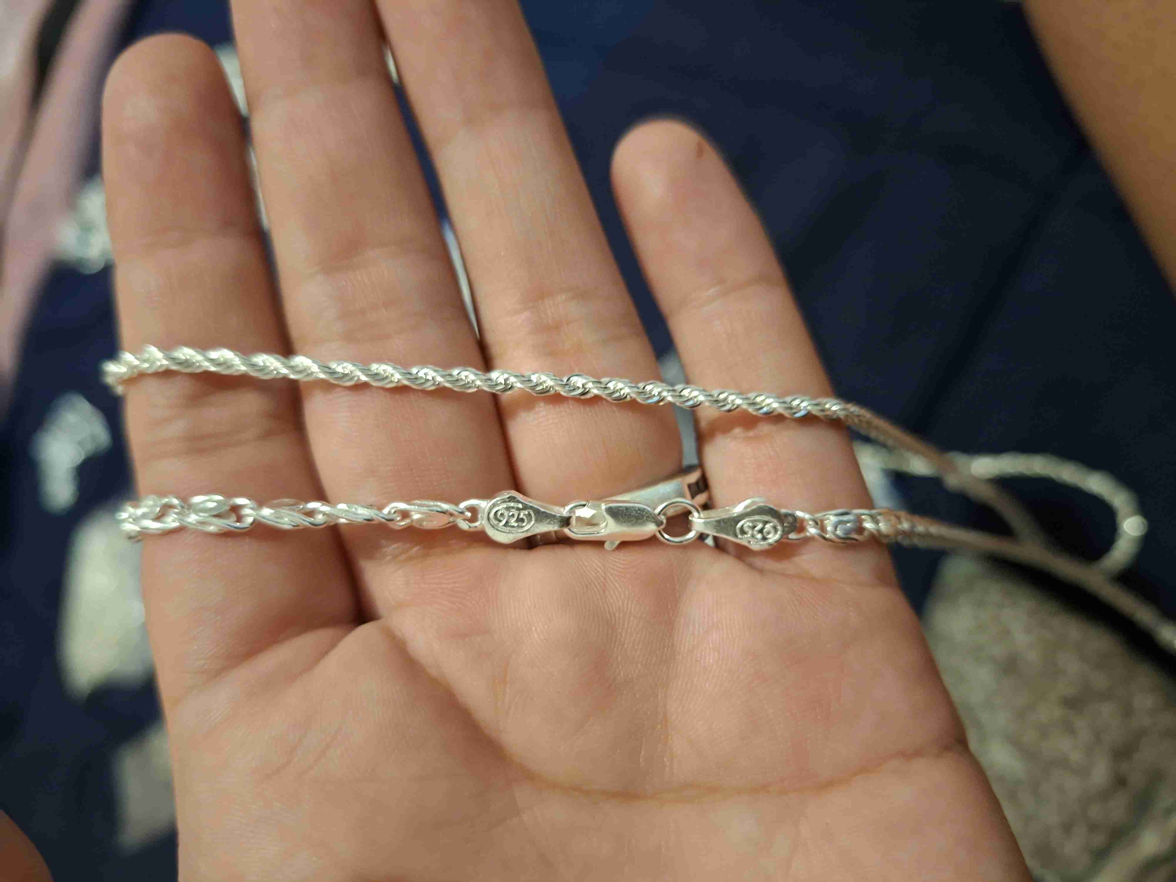 Cadena de plata estilo cubano y más - 3