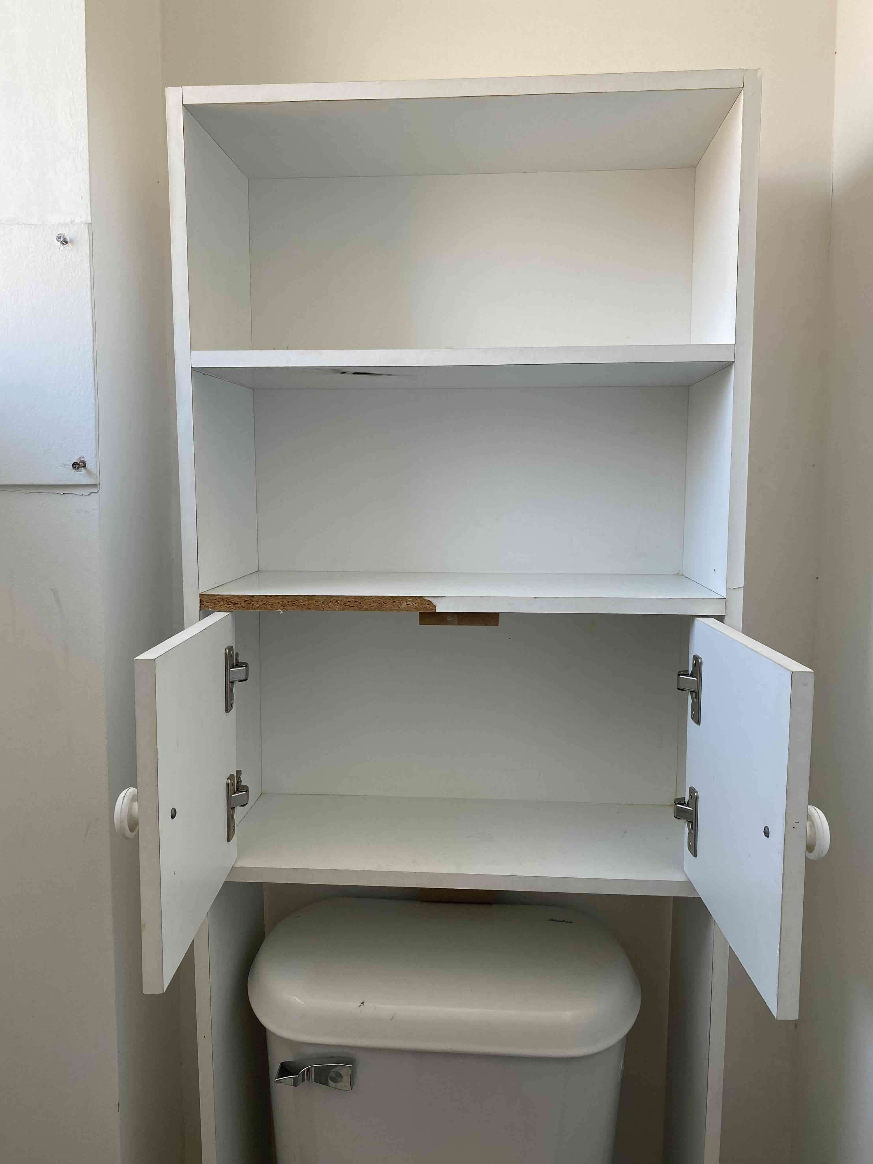 Mueble organizador de baño blanco