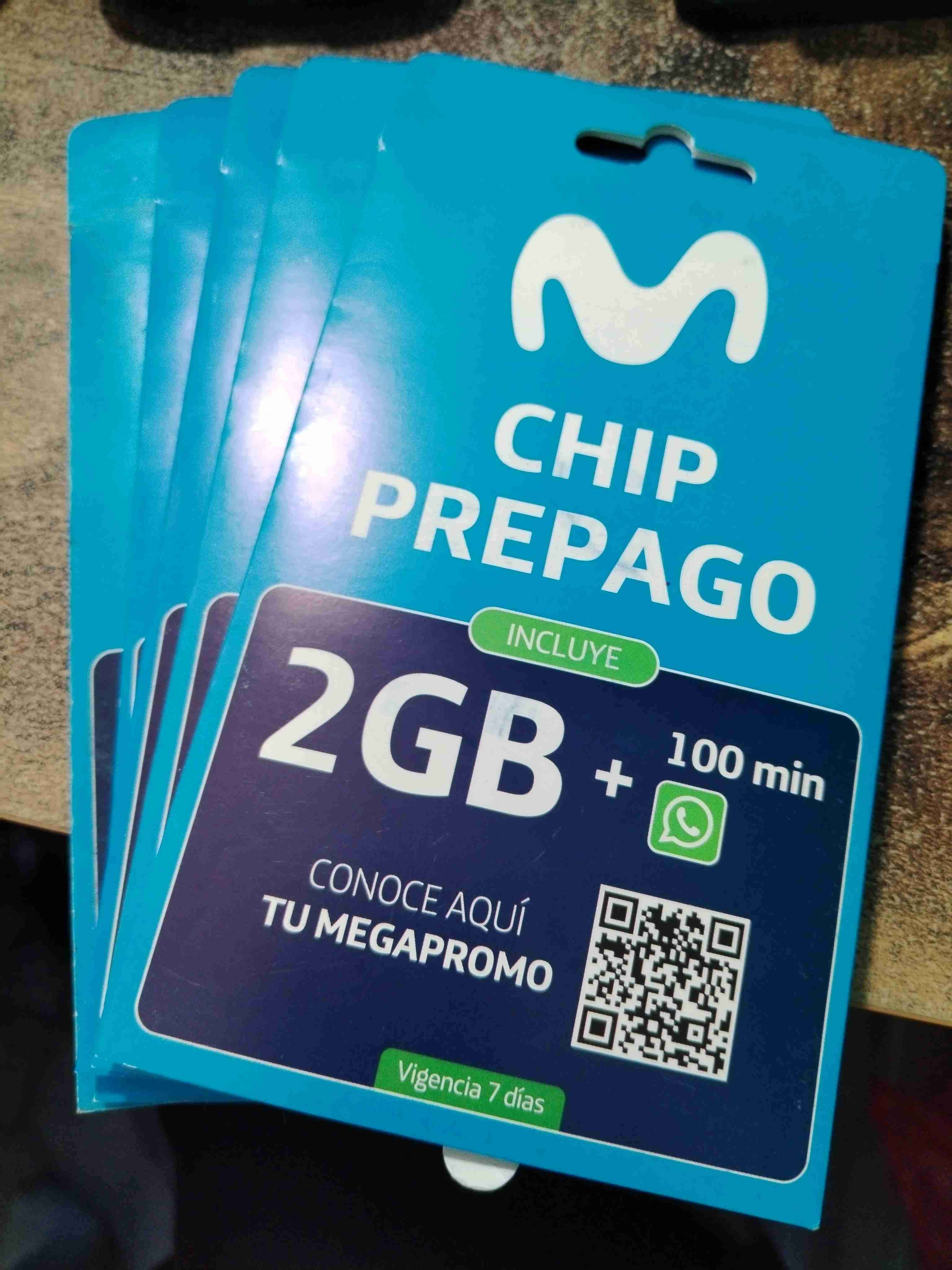 Chip prepago 2GB Movistar