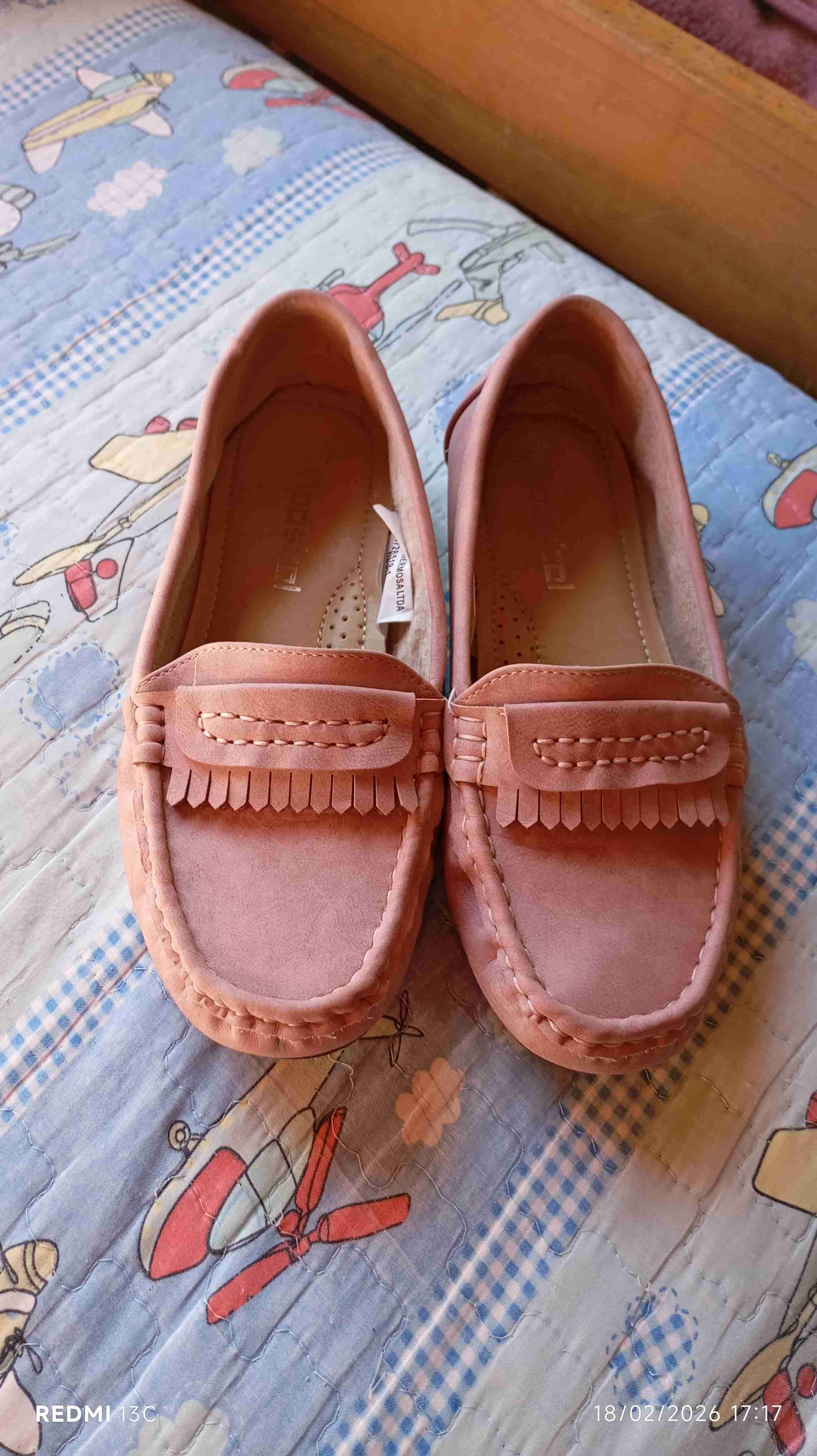 Mocasines rosados de cuero - miniatura 3