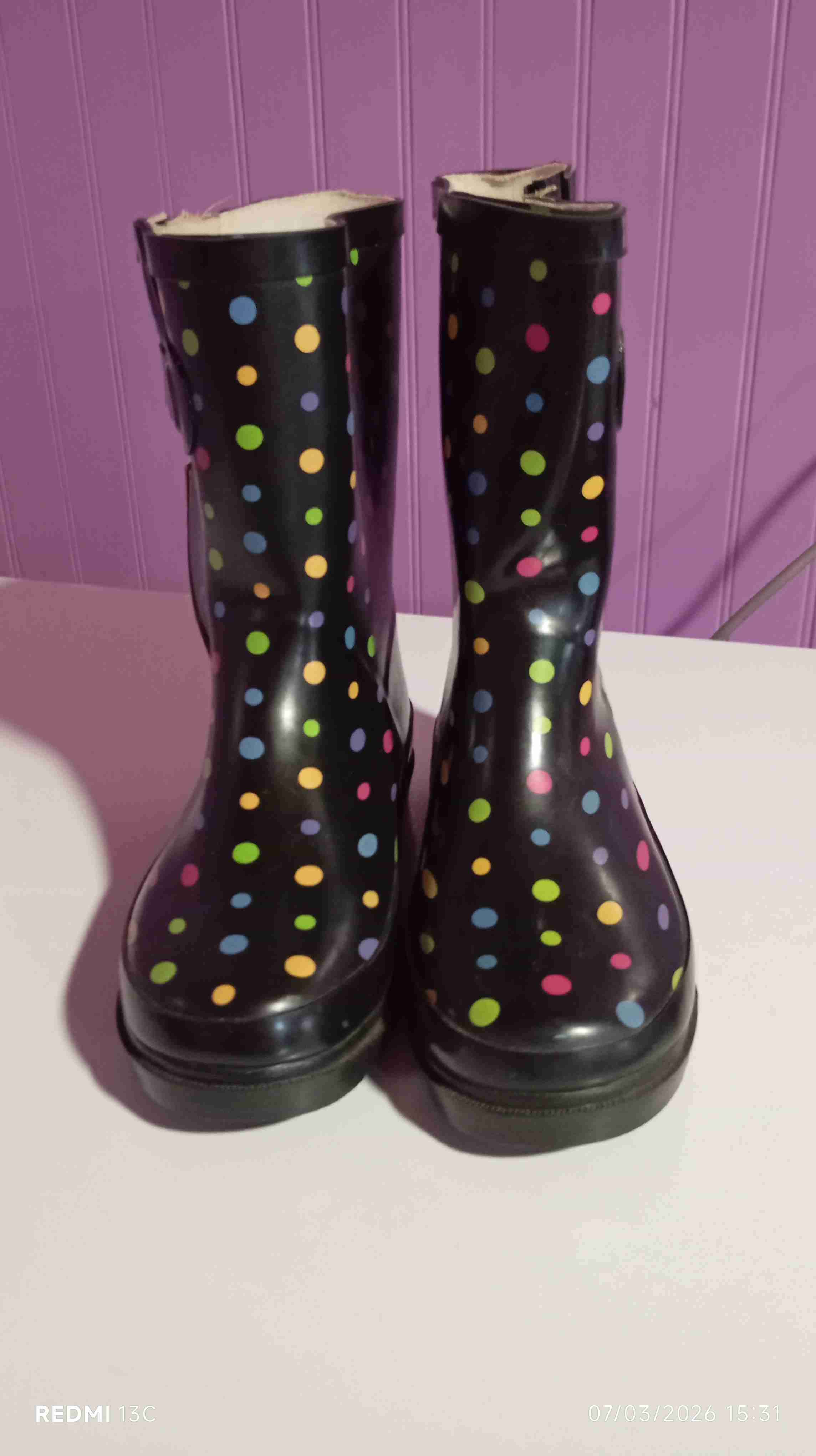 Botas de goma con puntos