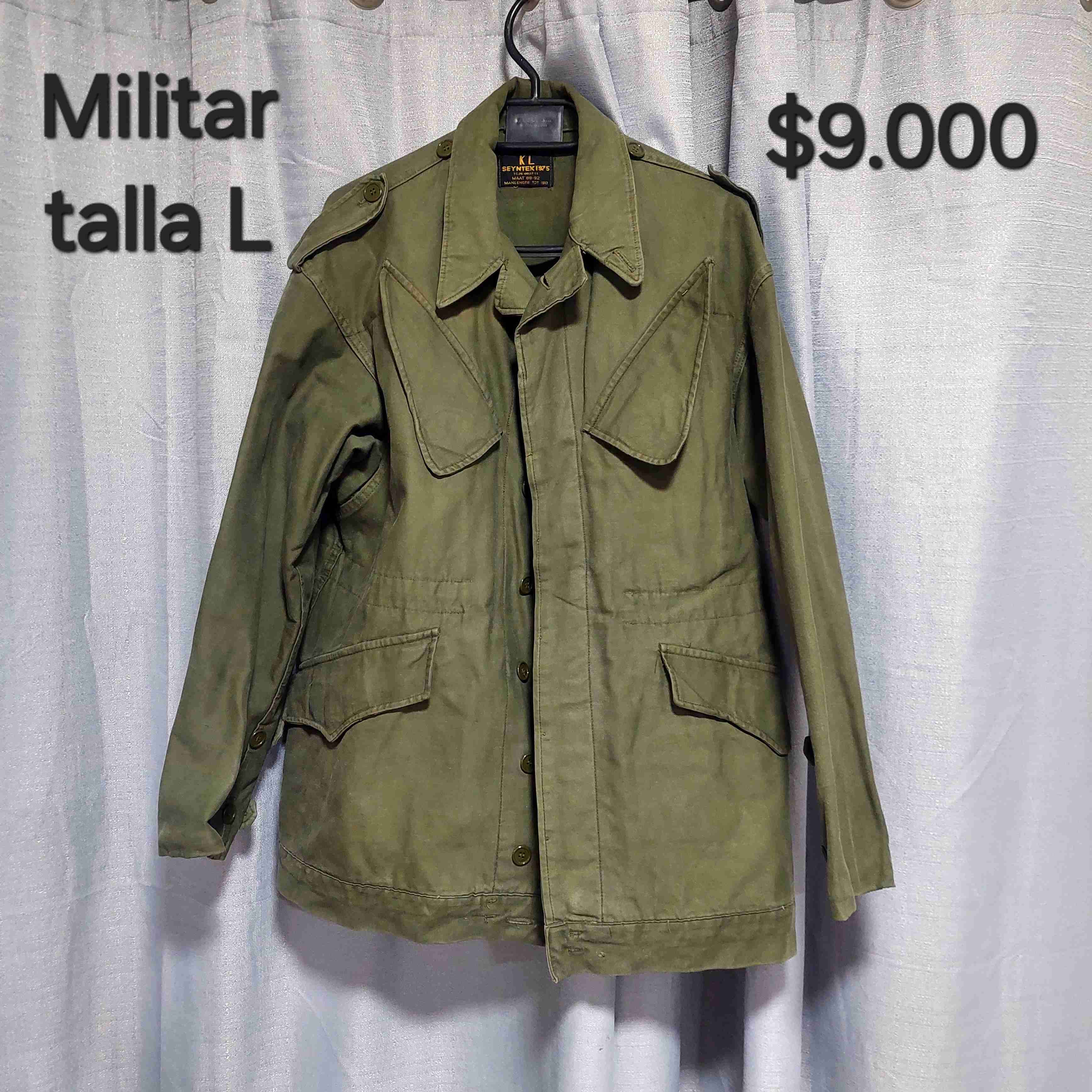 Chaqueta militar verde talla L