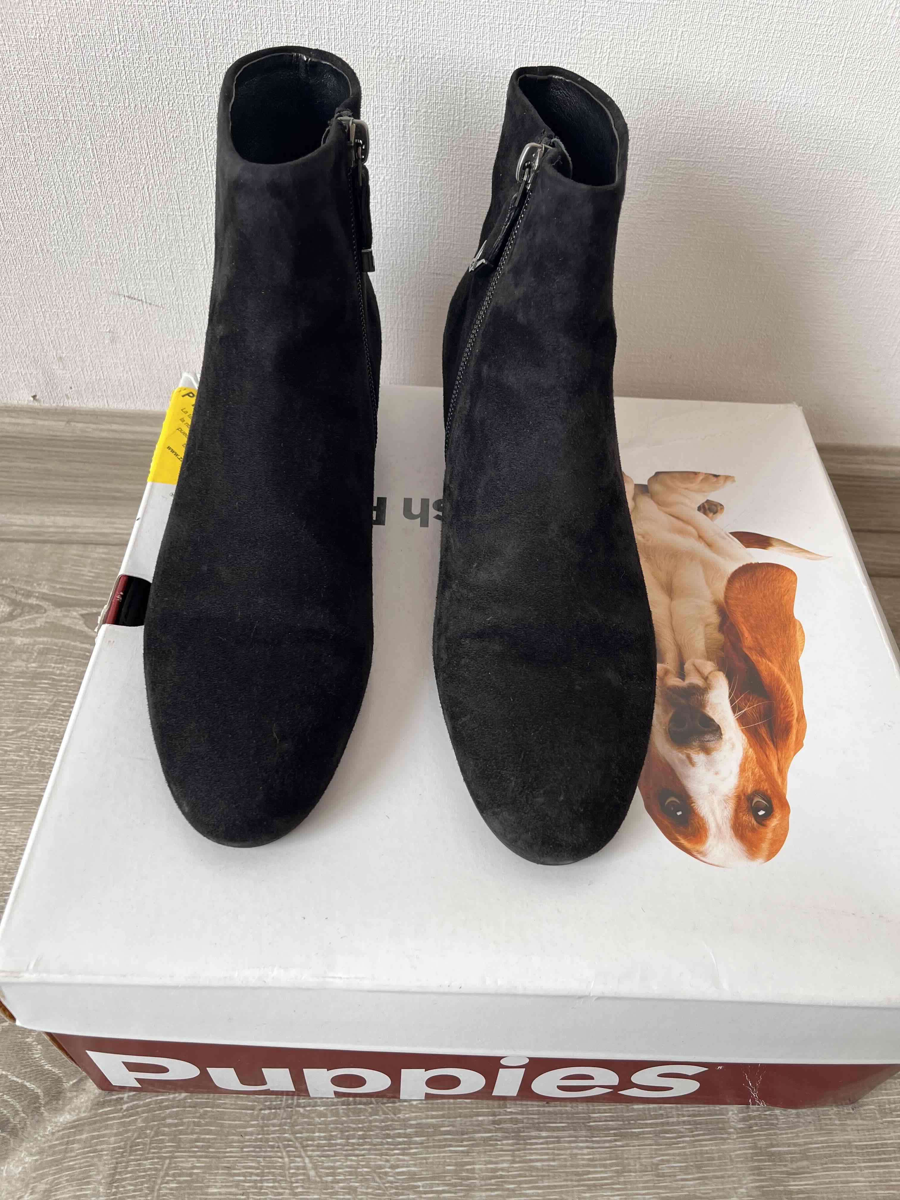 Botines negros con tacón pedrería hush puppies - miniatura 6