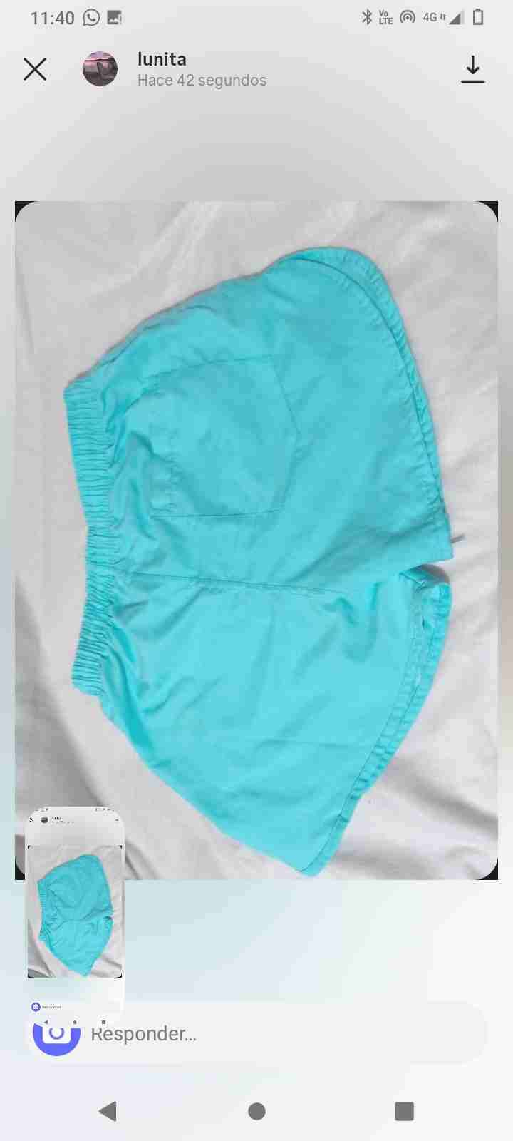 Shorts BOSS celeste - miniatura 2