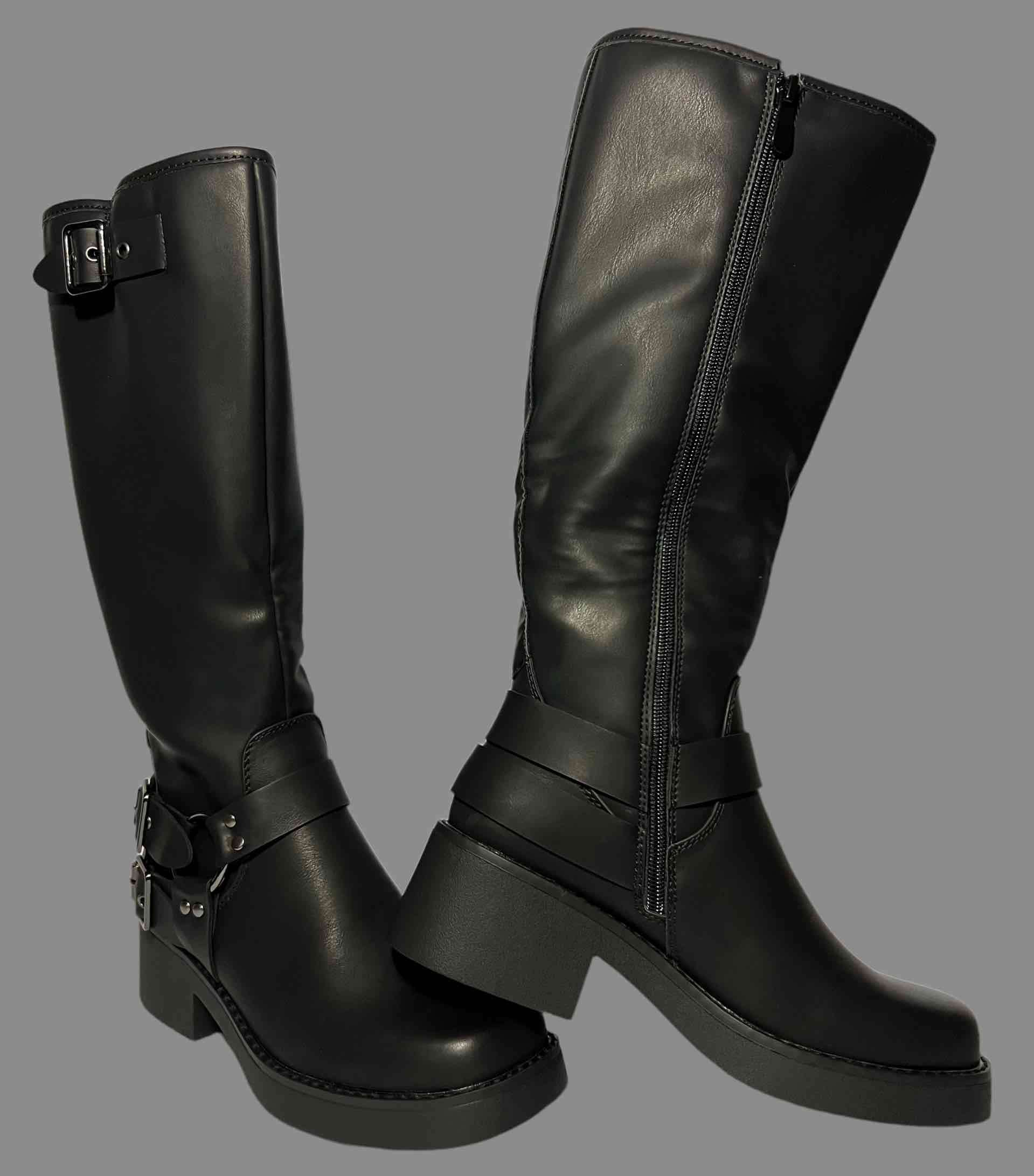 Botas negras de eco cuero - miniatura 2