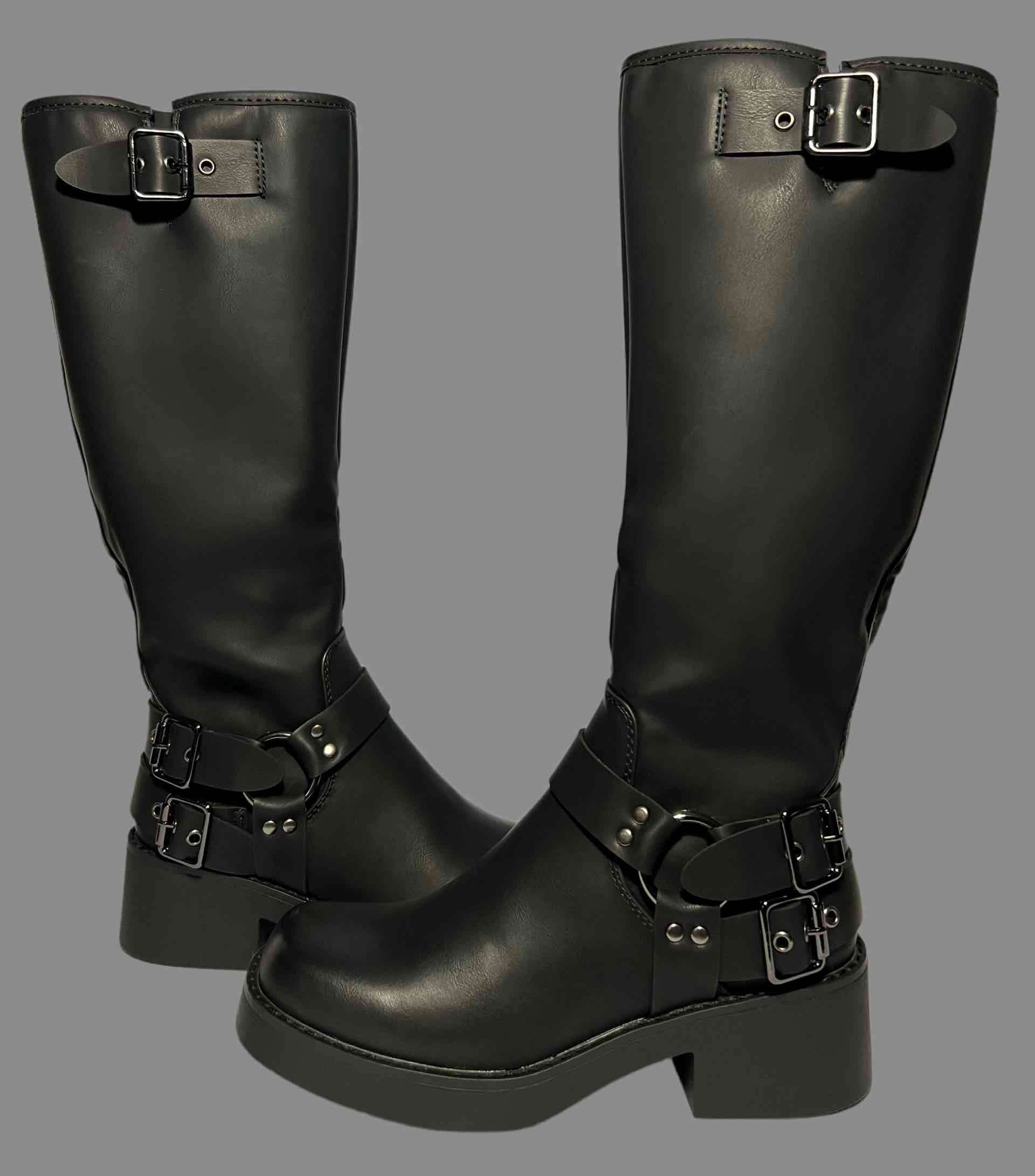 Botas negras de eco cuero - miniatura 3