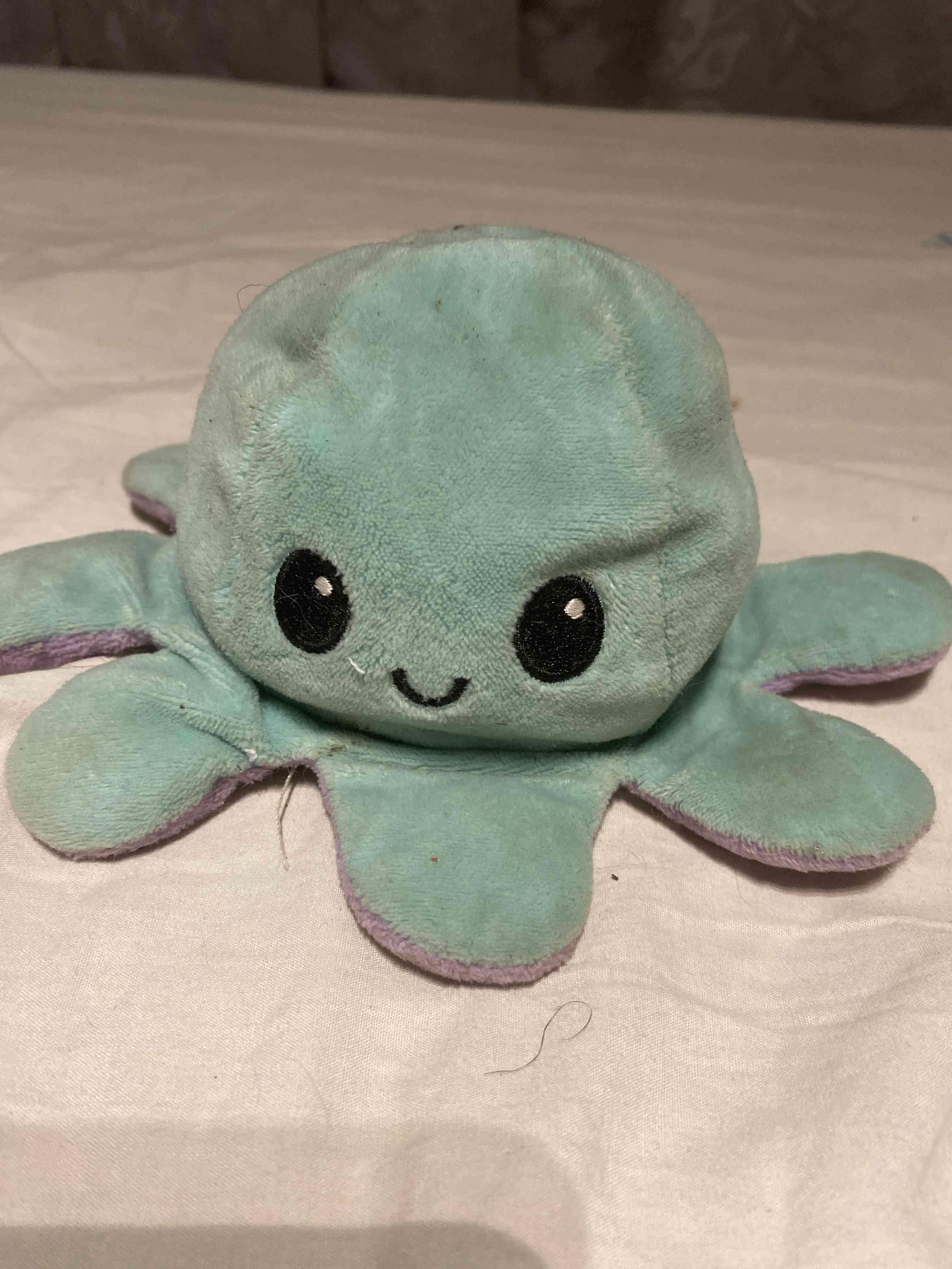 Pulpo de peluche reversible morado - miniatura 2