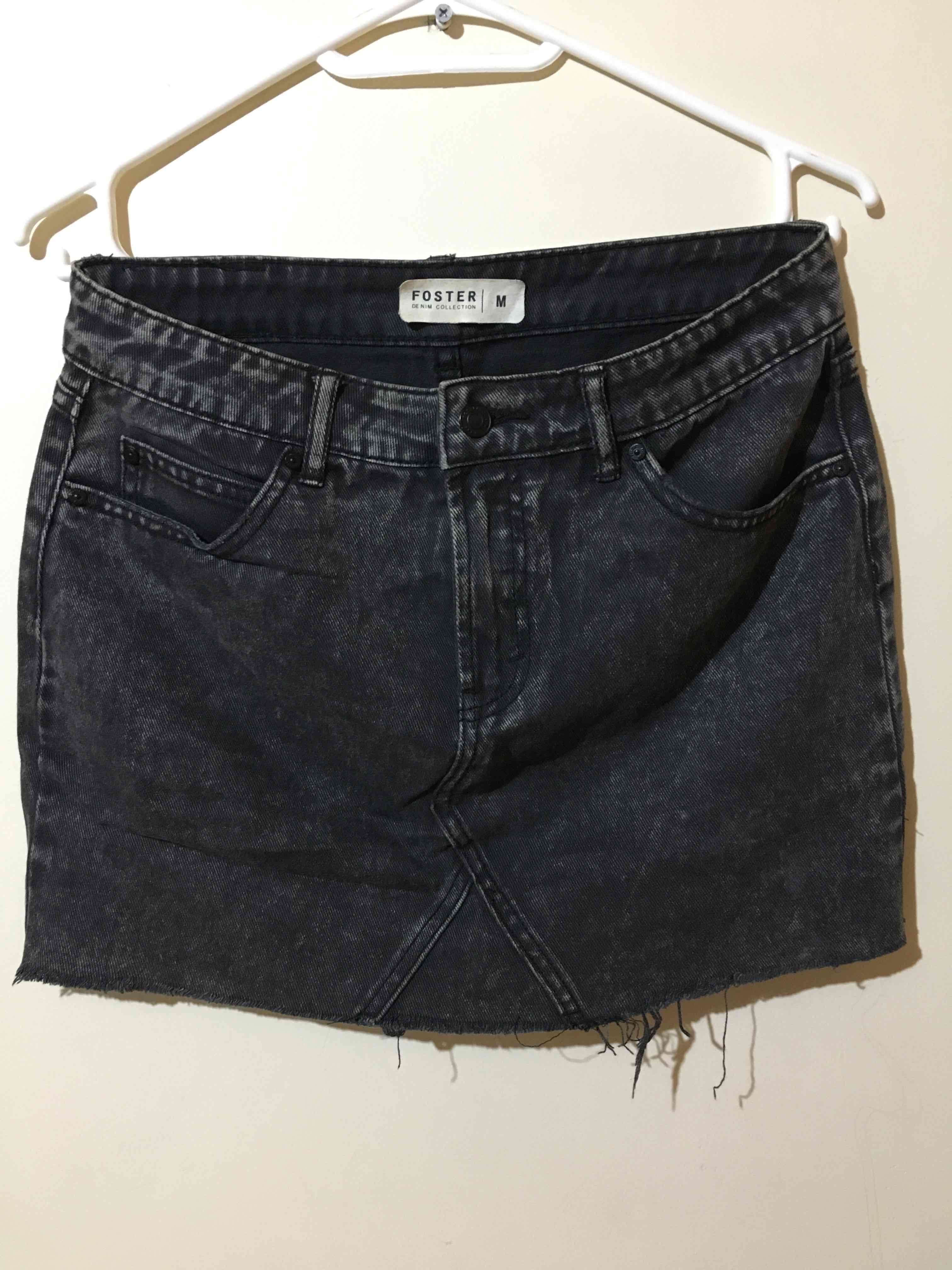 Falda denim negra Foster