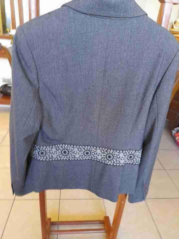 Blazer gris Adolfo diseño único - miniatura 2