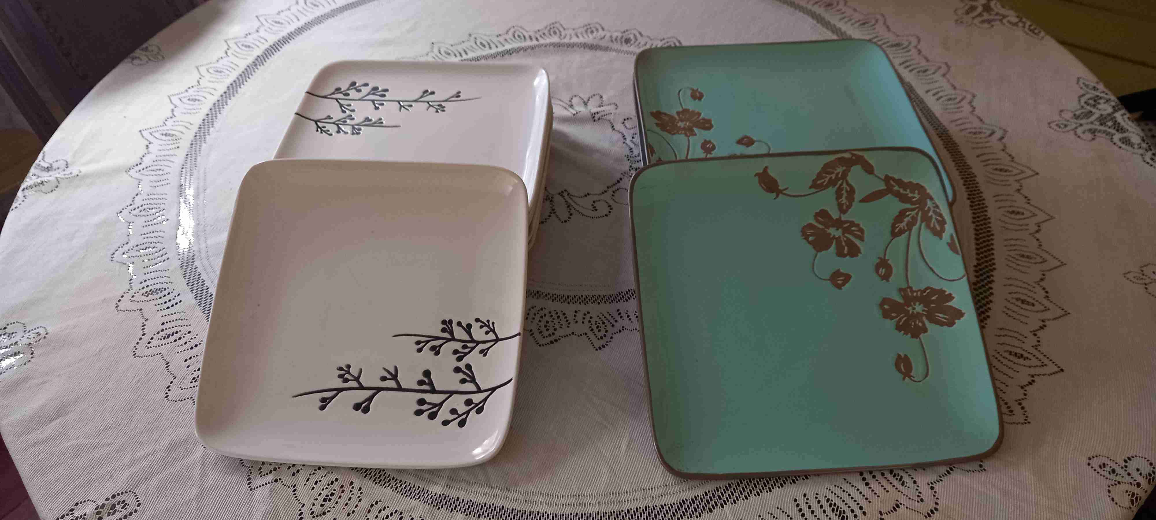 Juego de platos rectangulares estampados - miniatura 3