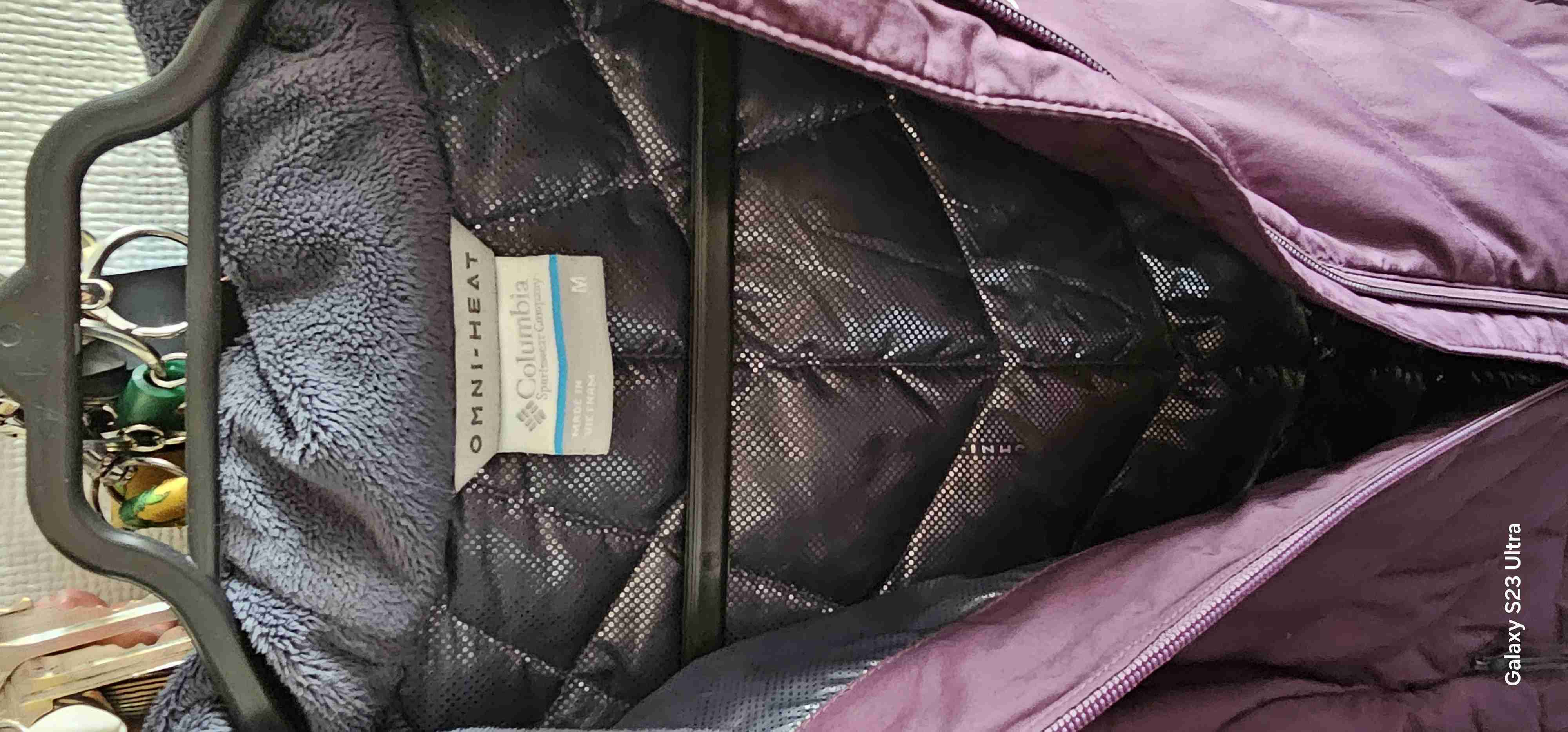 Chaqueta Columbia morada con capucha - miniatura 2