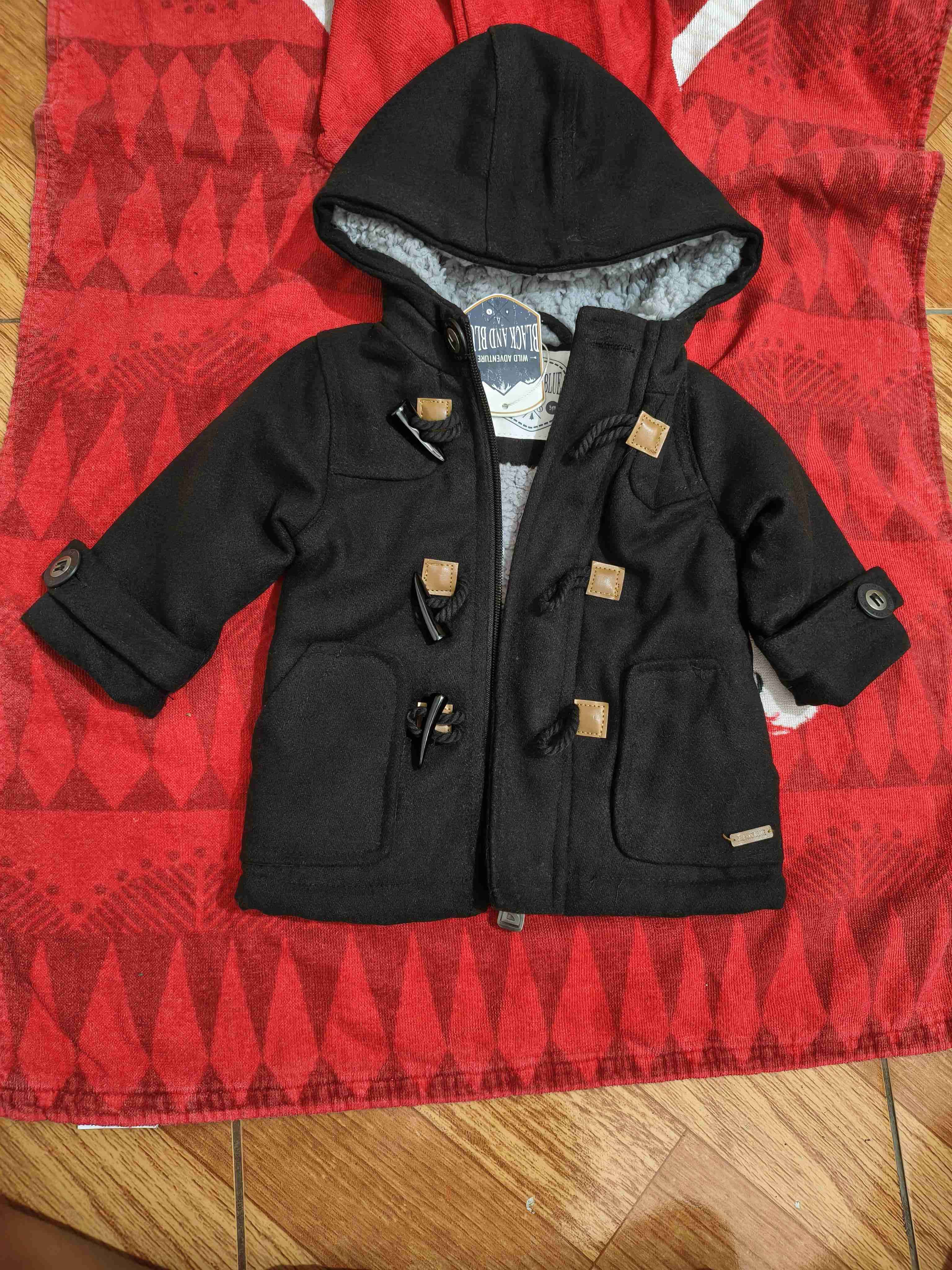 Abrigo talla 3 neses con capucha Black AND Blue - miniatura 2