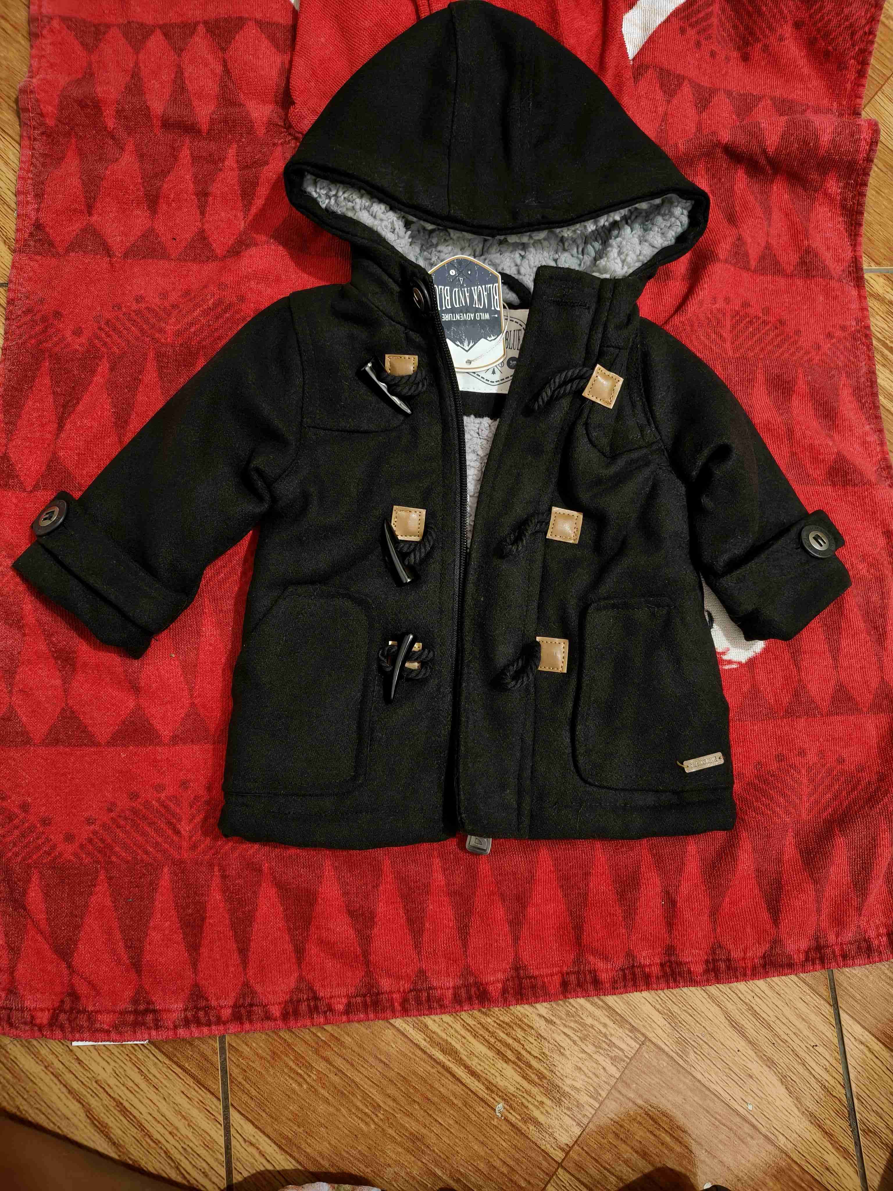 Abrigo talla 3 neses con capucha Black AND Blue - miniatura 3