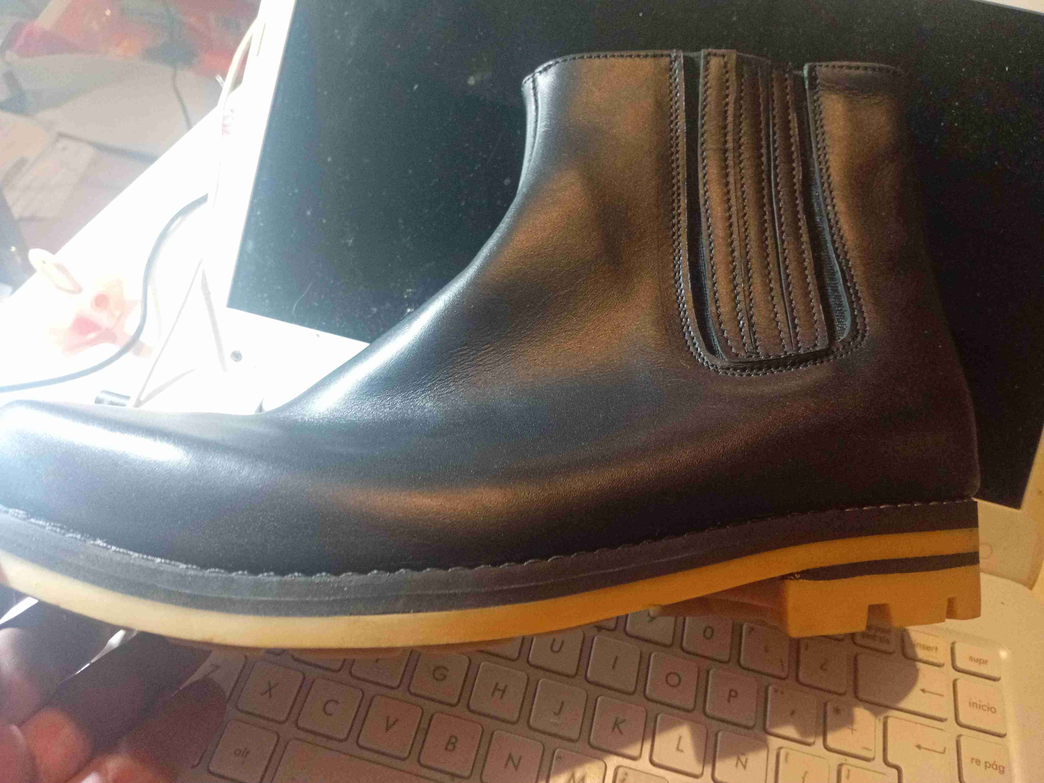 Botines negros de cuero Fabricación chilena