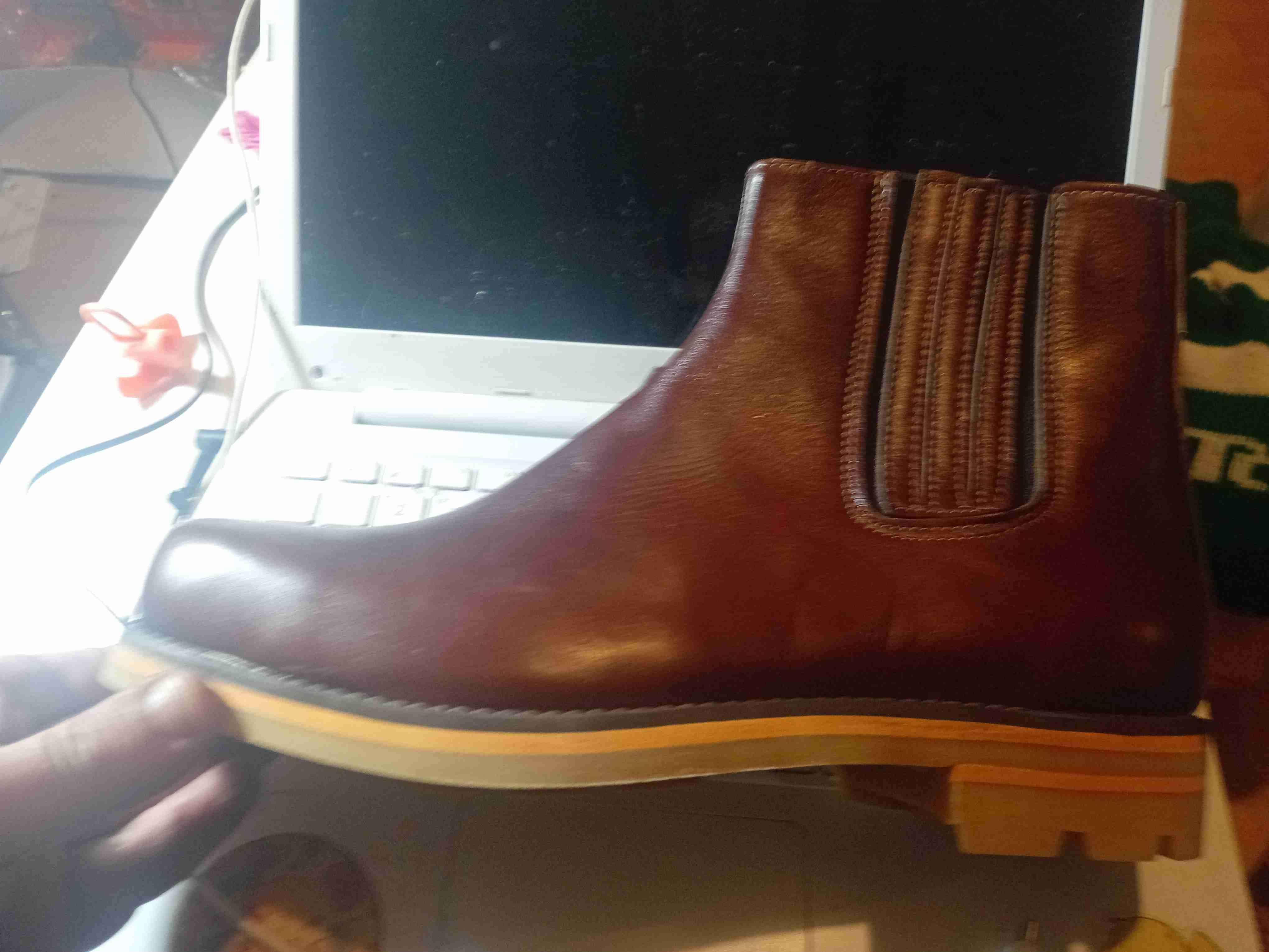 Botín de cuero café fabricación chilena - 5