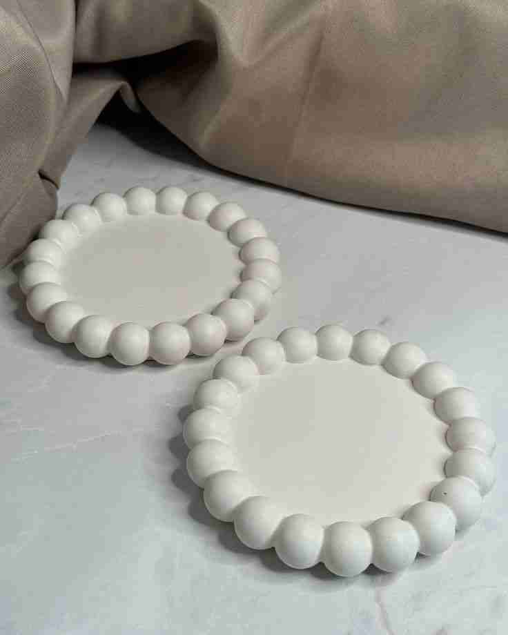 Bandejas decorativas blancas