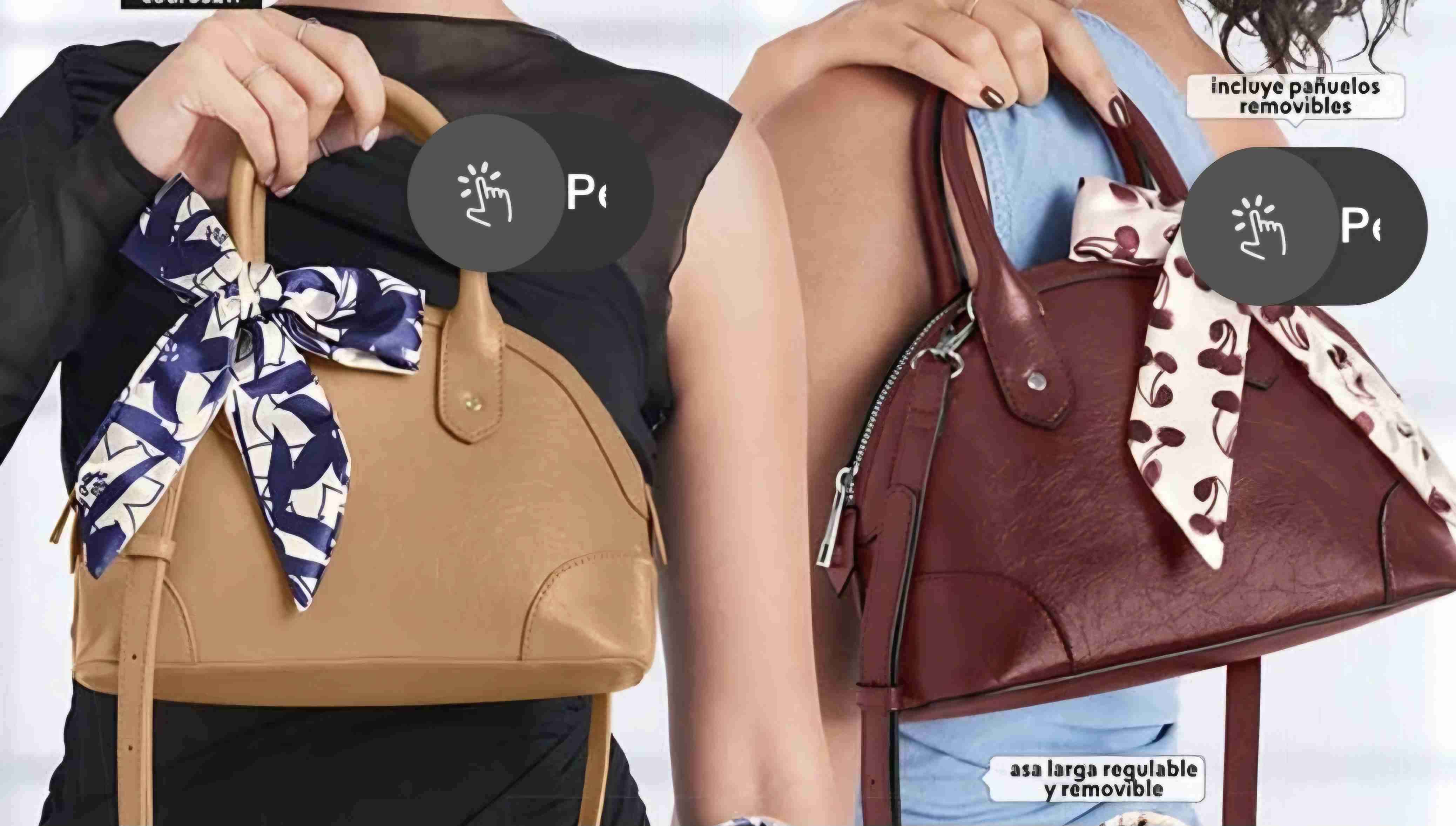 Bolso con pañuelo decorativo - miniatura 2