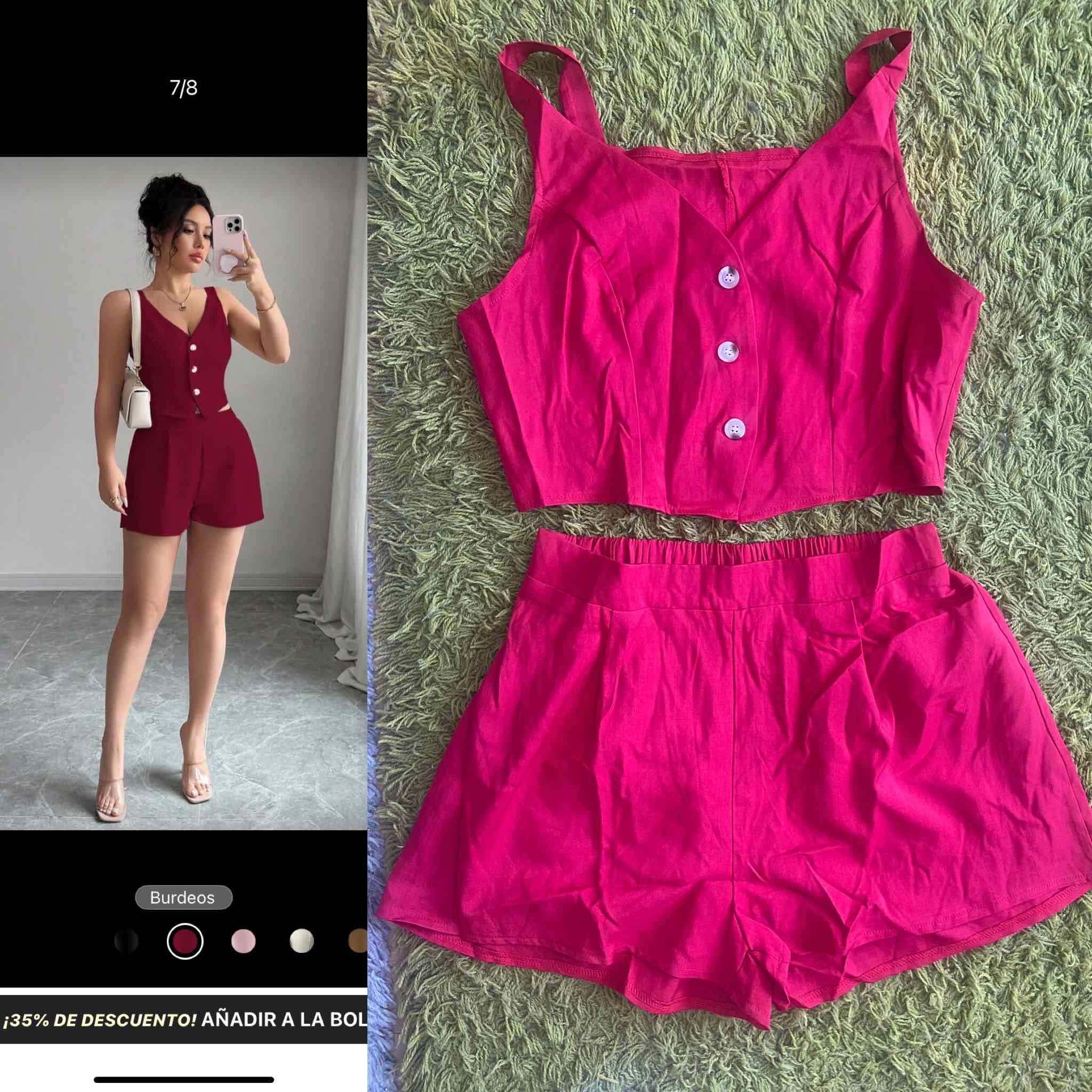 Conjunto Rojo de dos piezas talla M