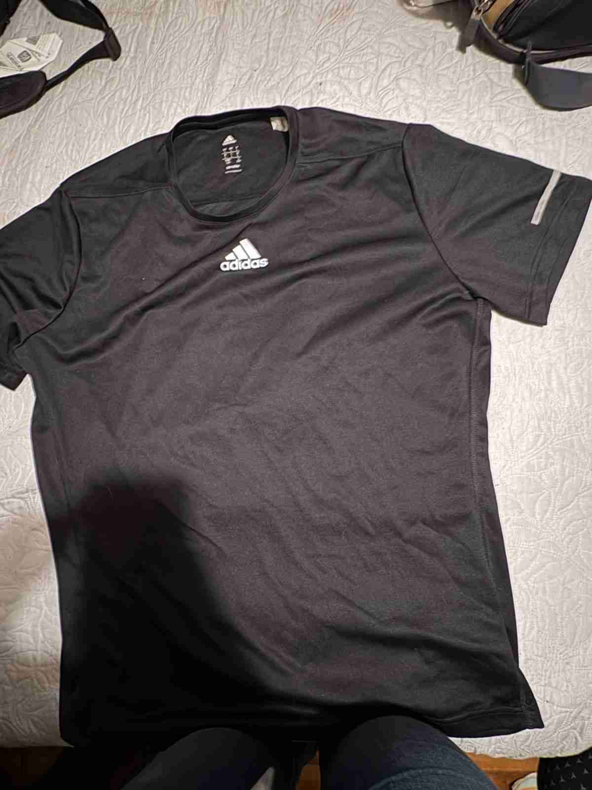 Polera deportiva azul Adidas - miniatura 2