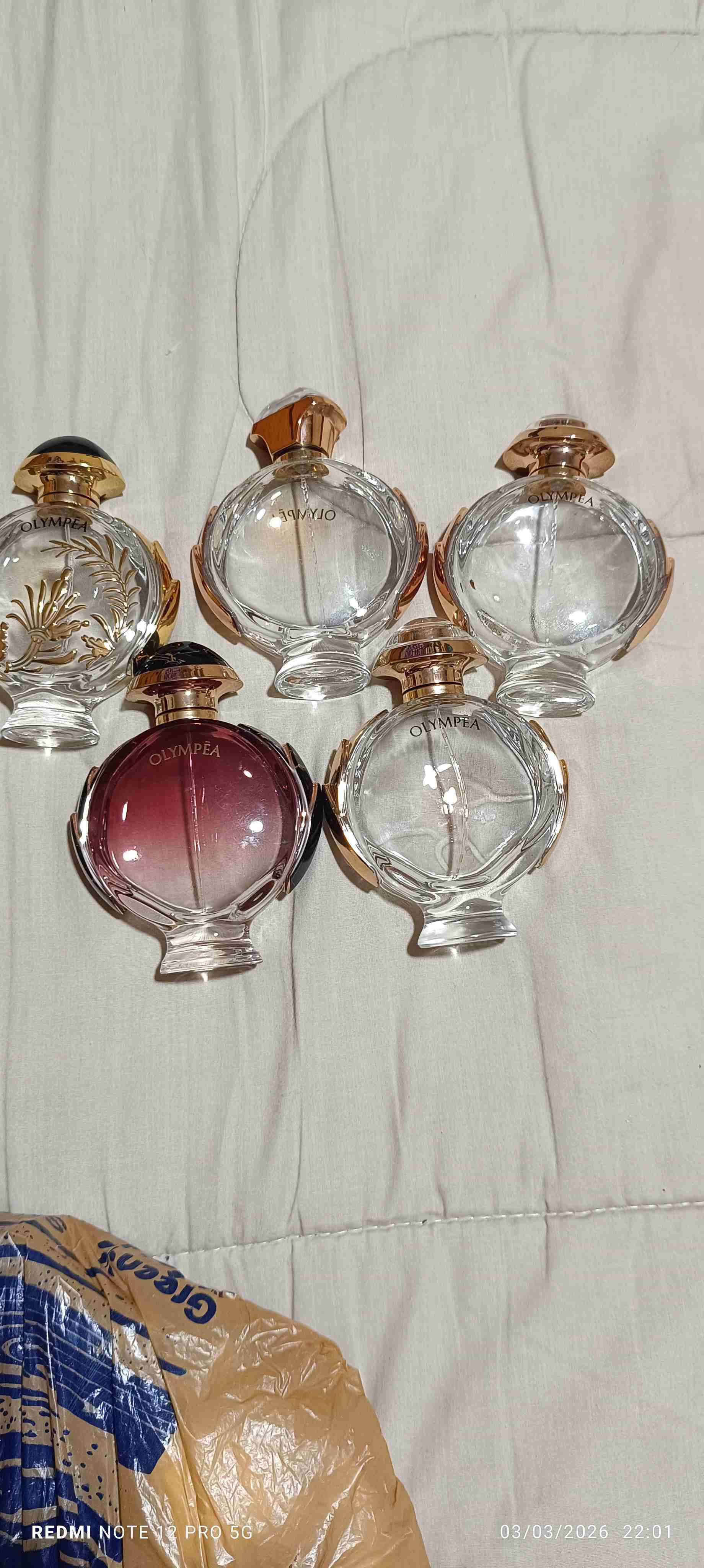 Botellas vacías de perfume Olympea