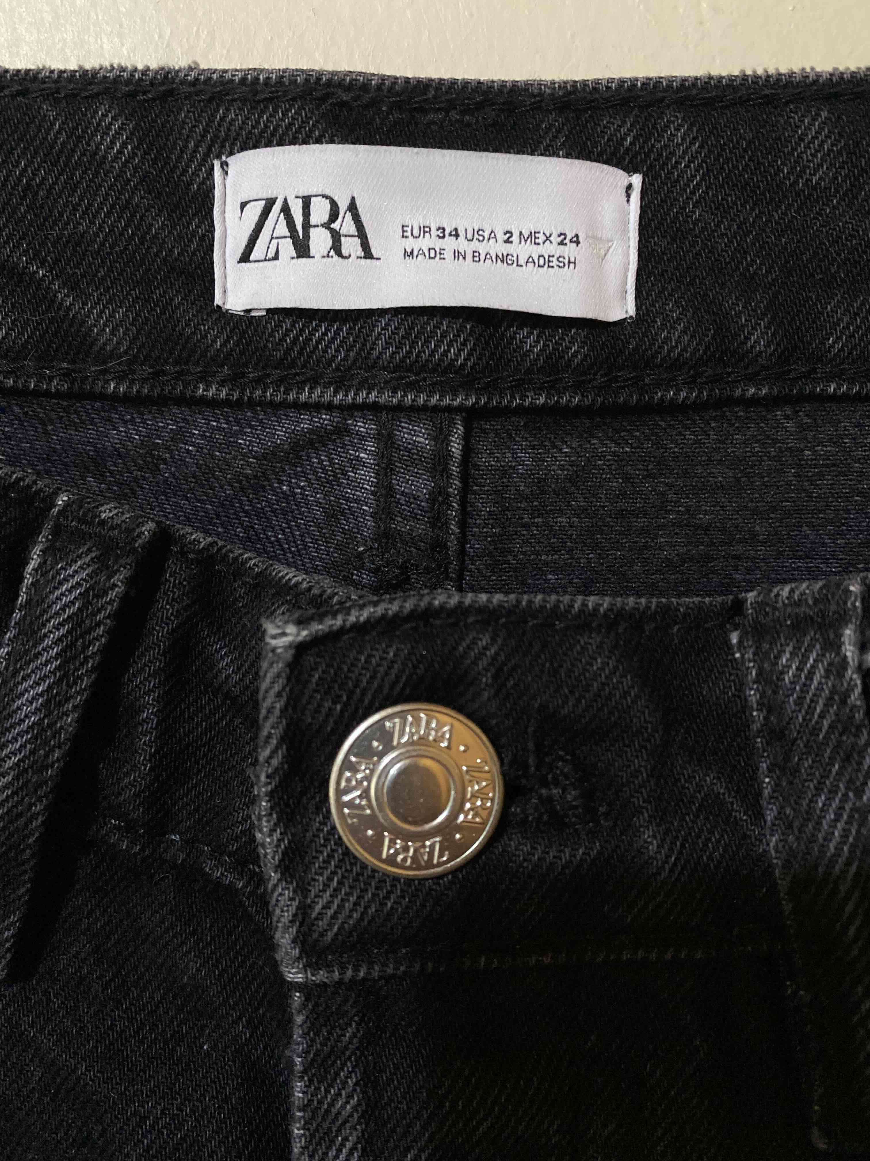 Shorts de mezclilla negros Zara 34 - 3