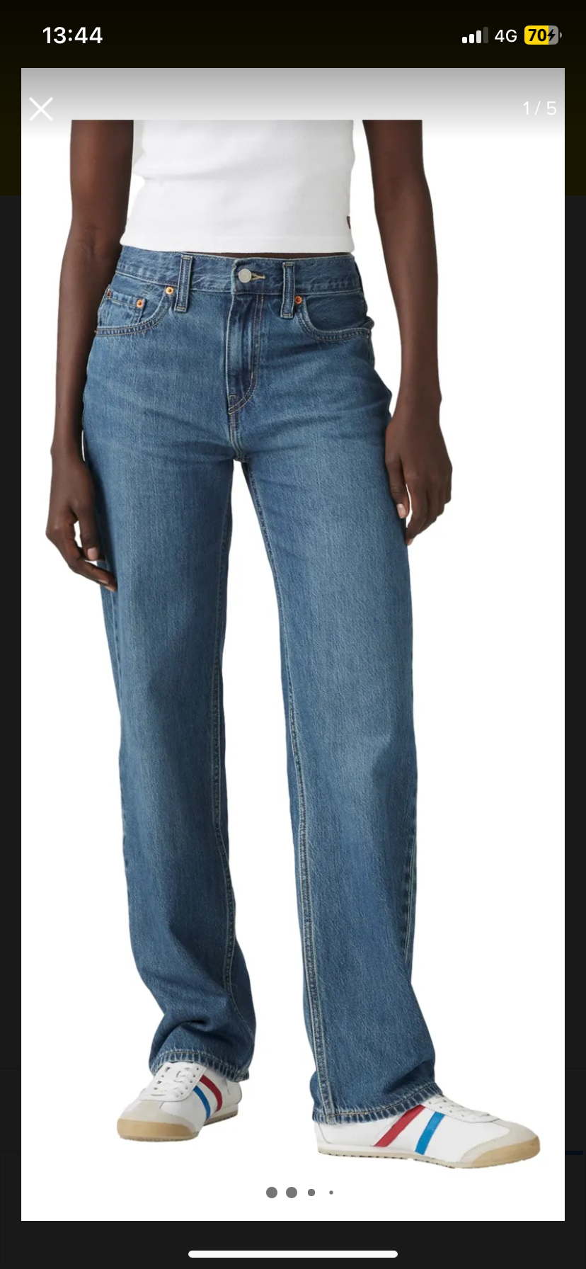 Jeans Levis azules rectos talla 24 - miniatura 3