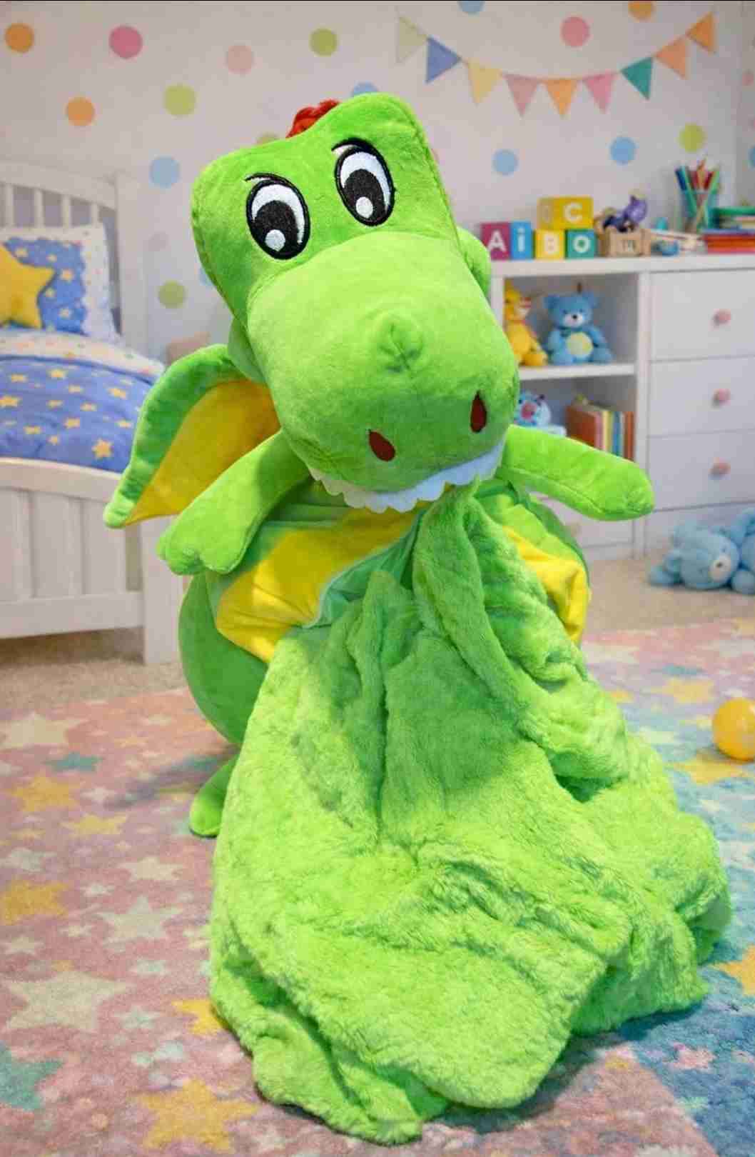 Peluches dinosaurio verde grande