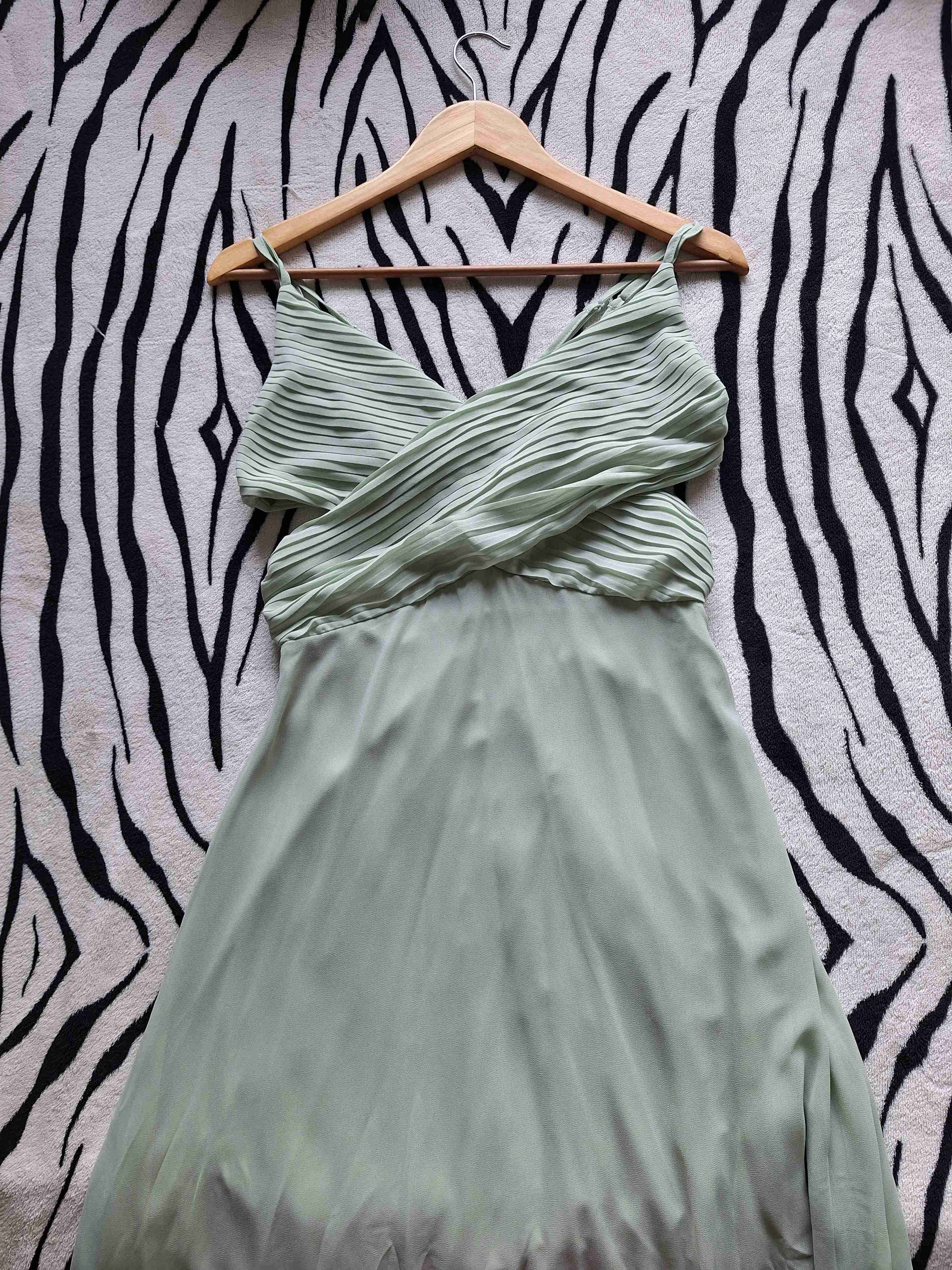 Vestido largo verde claro