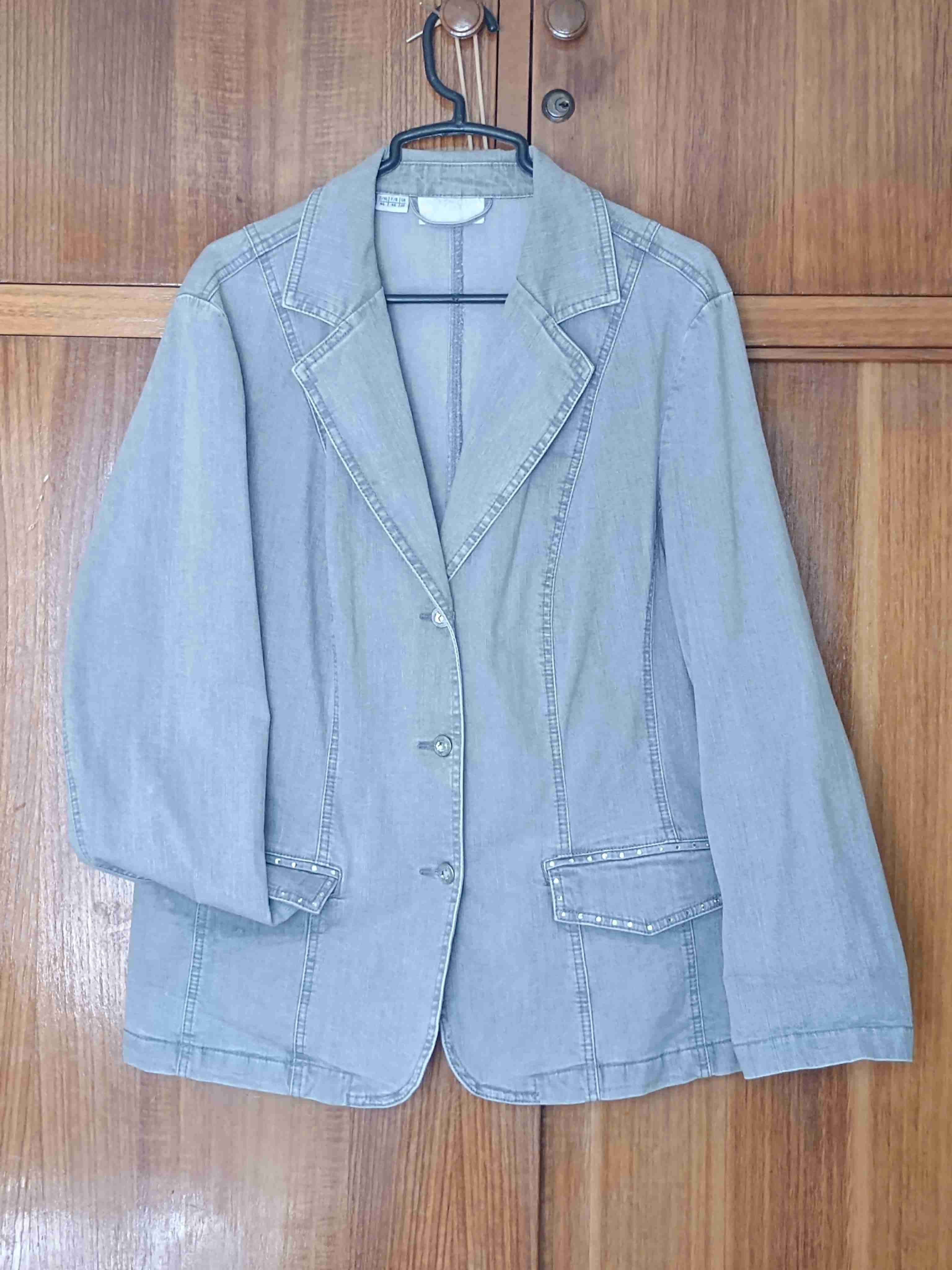 Blazer de mezclilla gris claro - miniatura 2