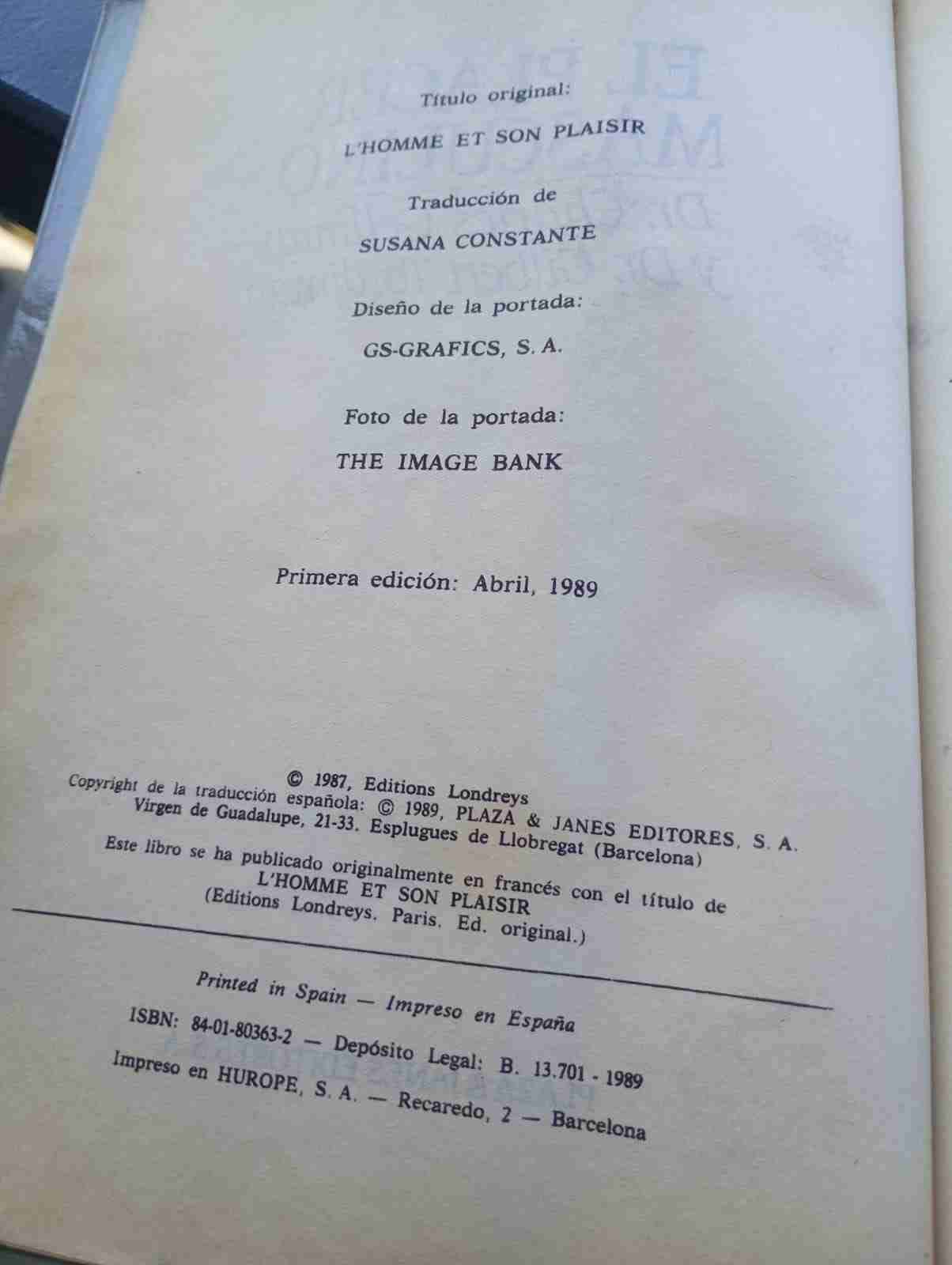 Libro original Firmado "El Placer masculino" - miniatura 4