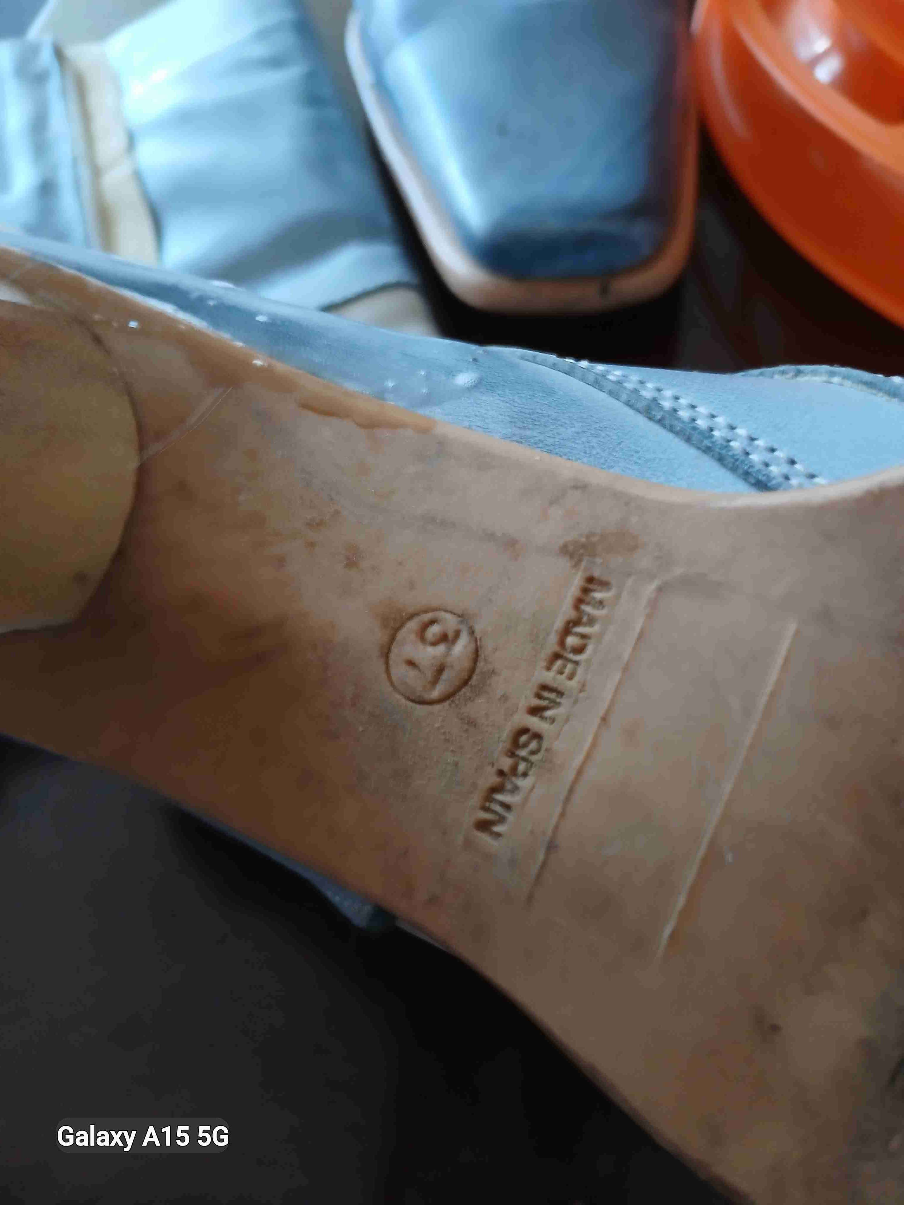 Botas de cuero azul con tacón - 2