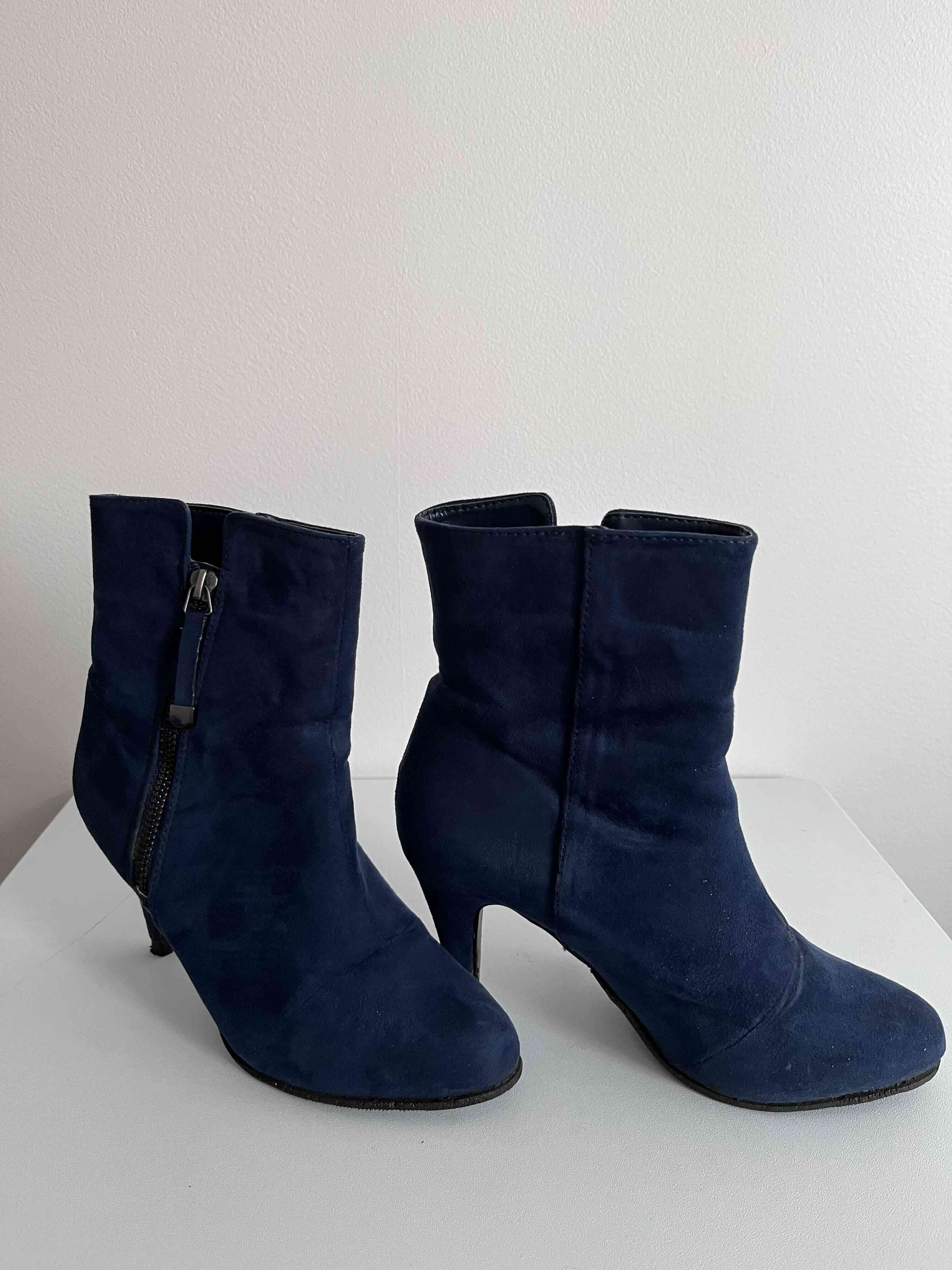 Botines azules de gamuza - 2