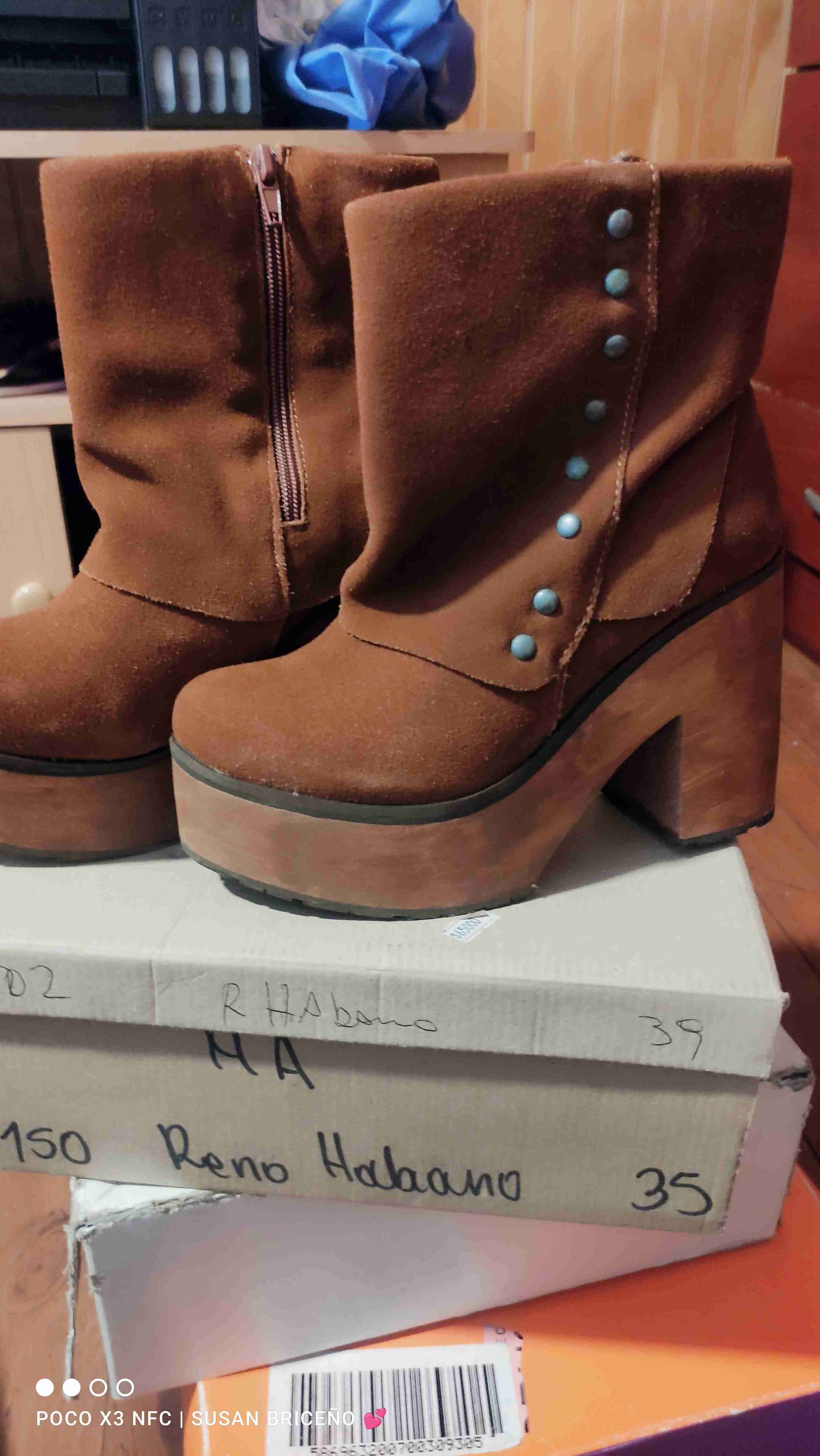 Botines mujer cuero color marrón