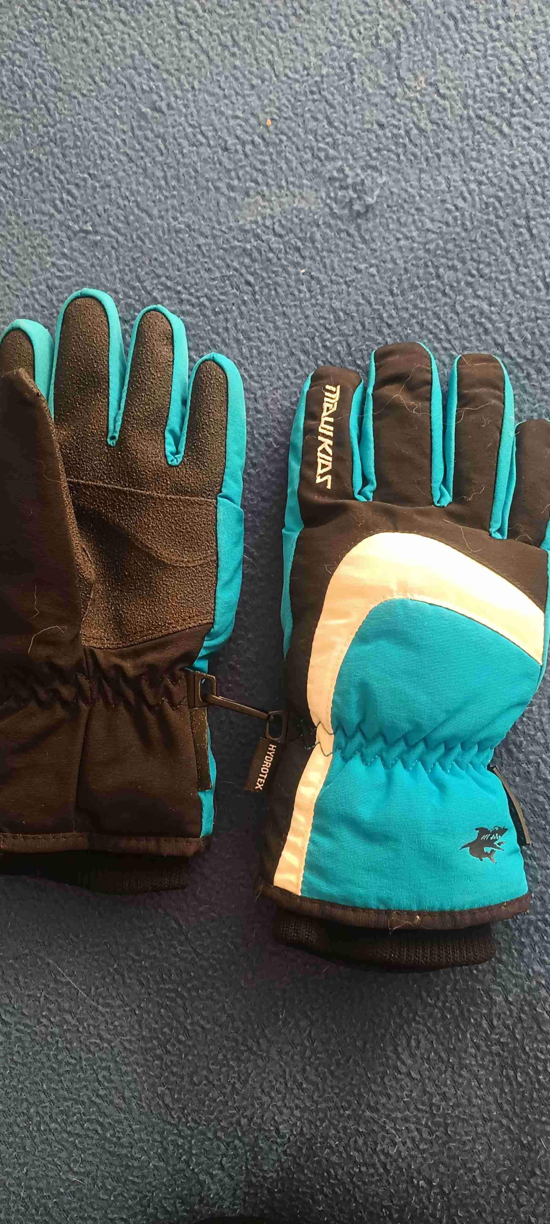 Guantes de esquí niños azul y negro