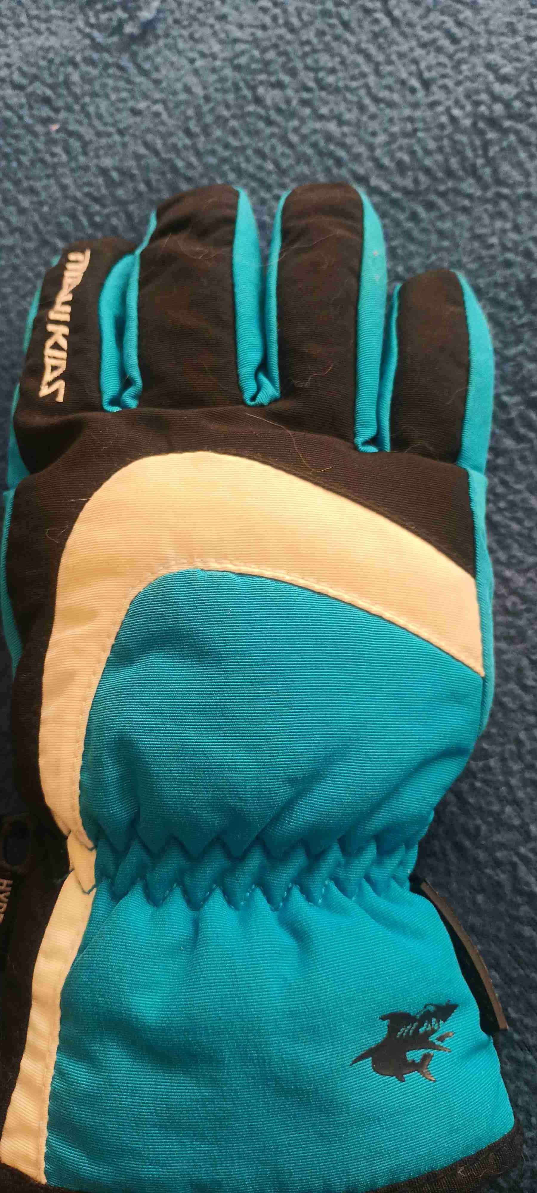 Guantes de esquí niños azul y negro - miniatura 2