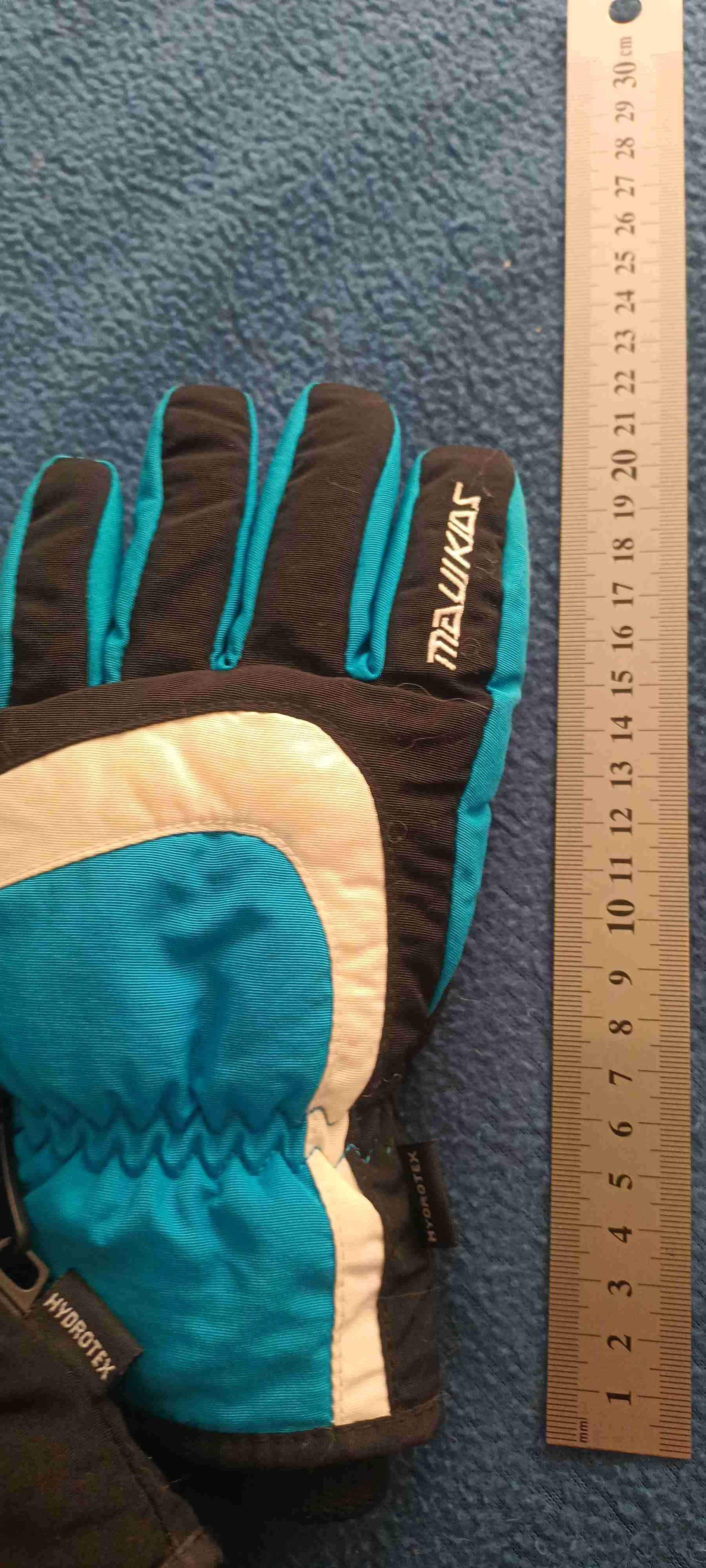 Guantes de esquí niños azul y negro - miniatura 4