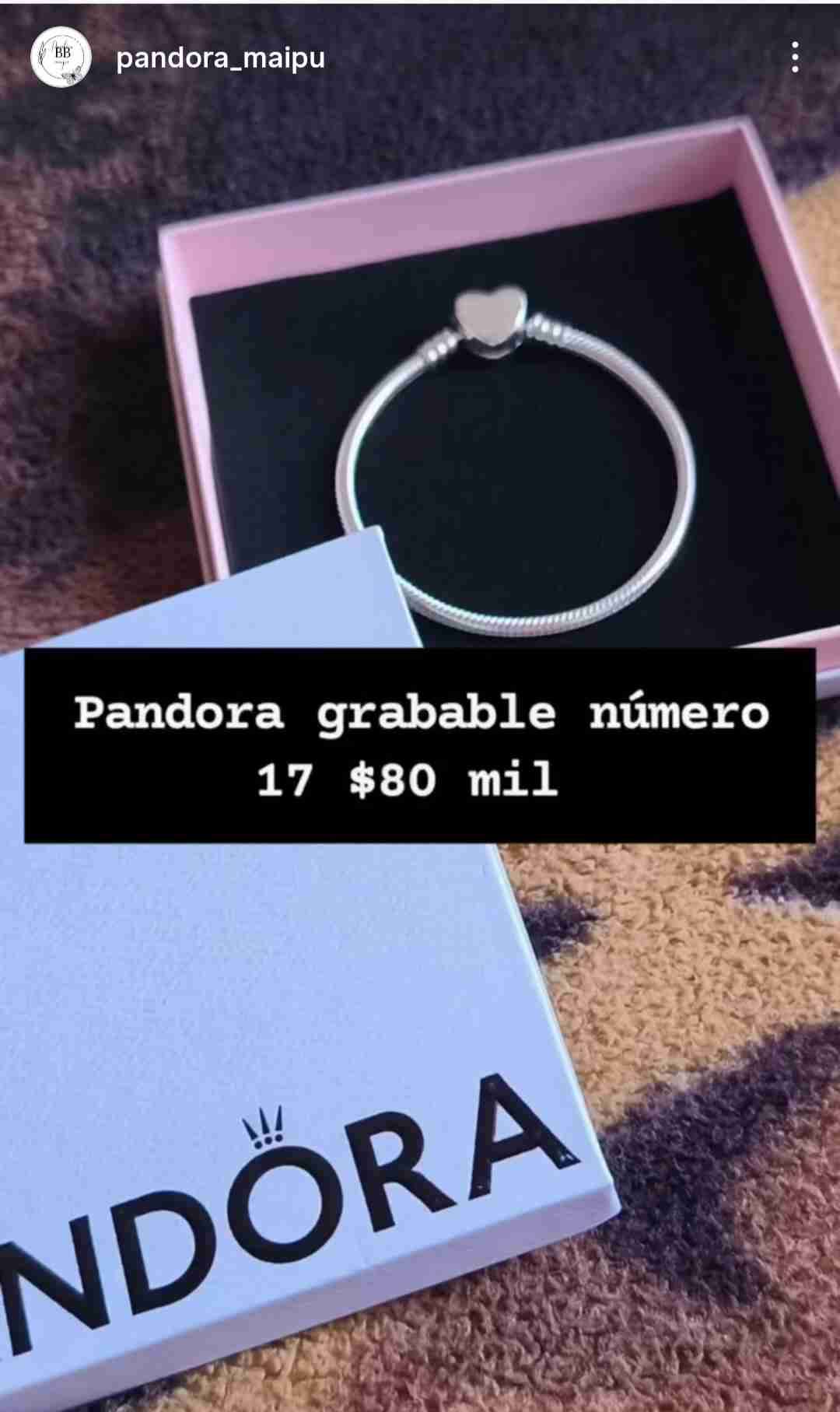 Pulsera Pandora grabable número 17