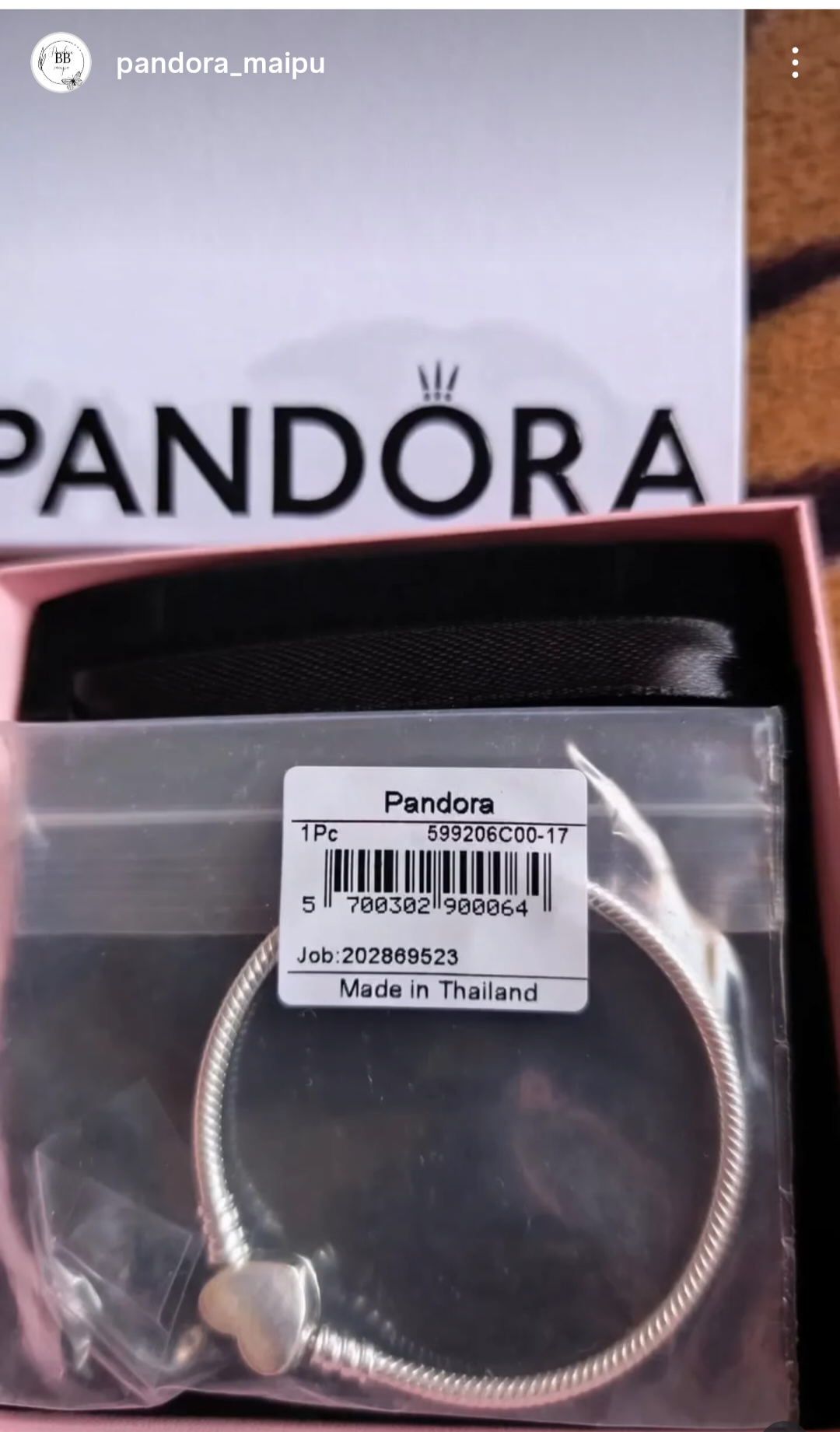 Pulsera Pandora grabable número 17 - miniatura 2