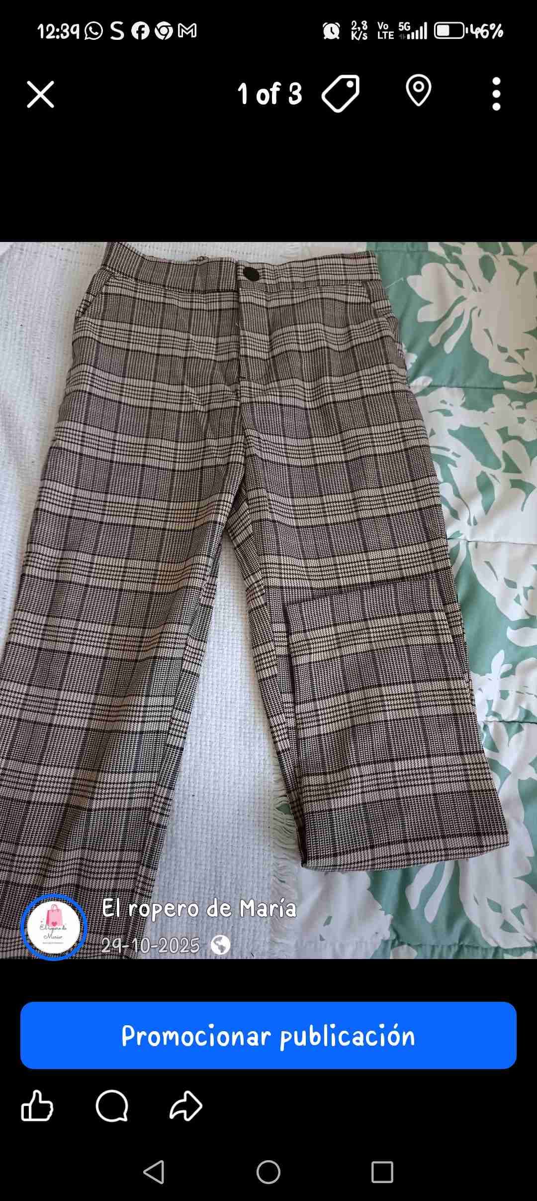 Pantalón a cuadros estilo clásico